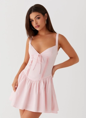 Juno Mini Dress - Pink Inner lining
