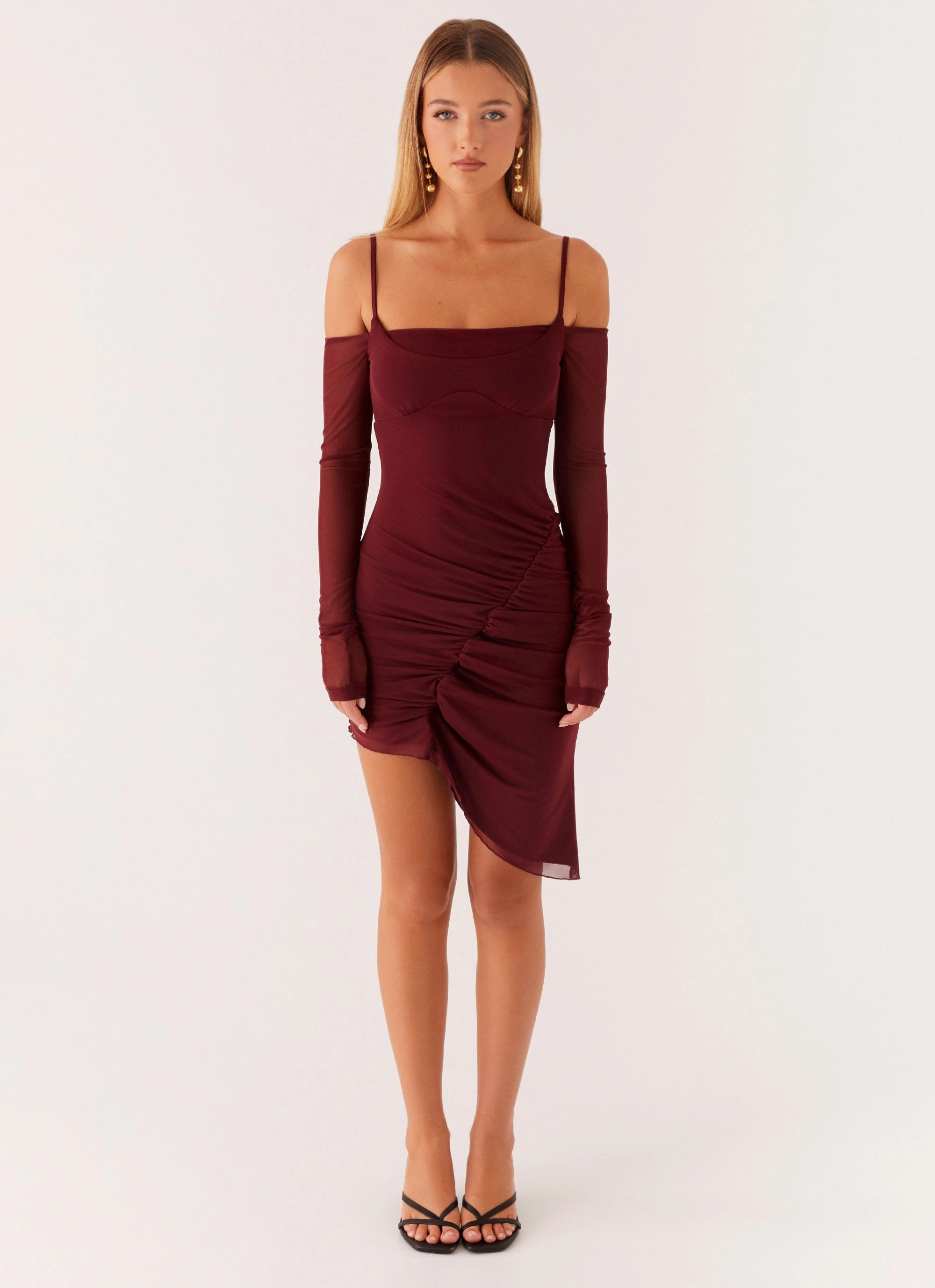Day Ready Look Sascha Mini Dress - Maroon