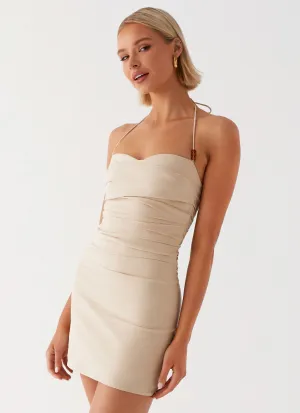 Ombre look Airflow Ventilation System Rockpool Beaded Mini Dress - Natural