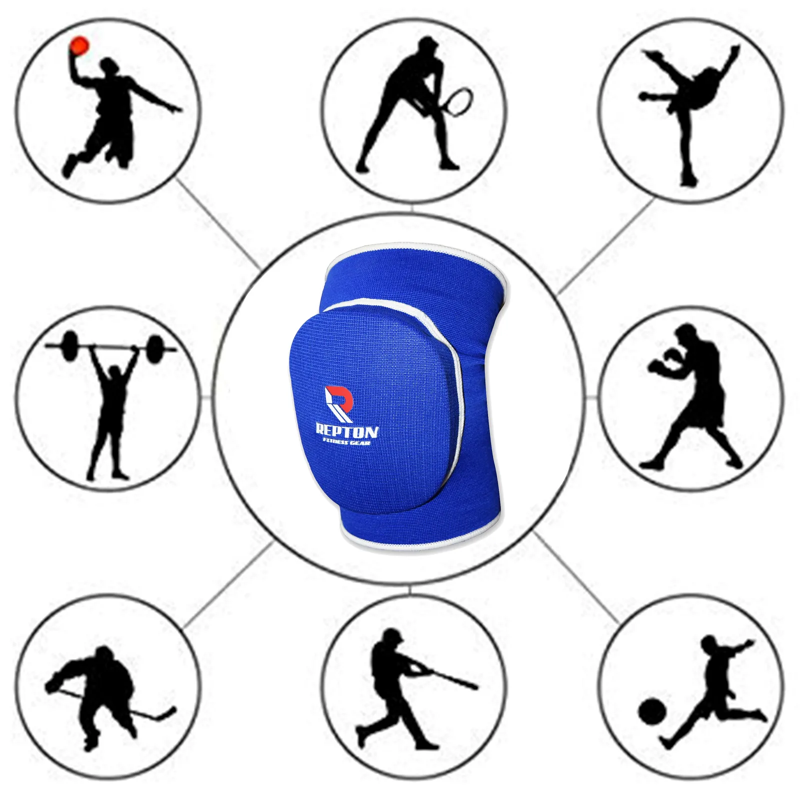 Elasticated Gel Knee Pads | Comfortable Anti-Slip Knee Support for Work, Gardening, & Sports (Men & Women)