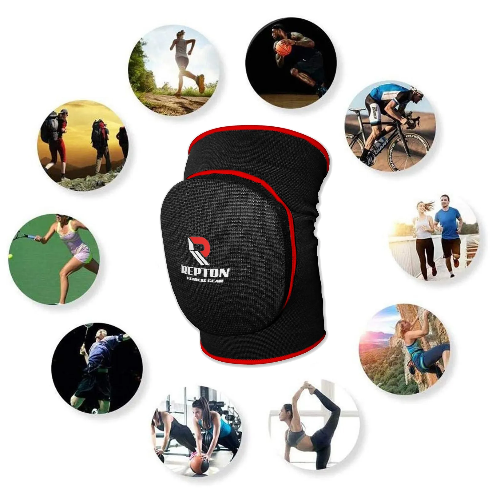 Elasticated Gel Knee Pads | Comfortable Anti-Slip Knee Support for Work, Gardening, & Sports (Men & Women)