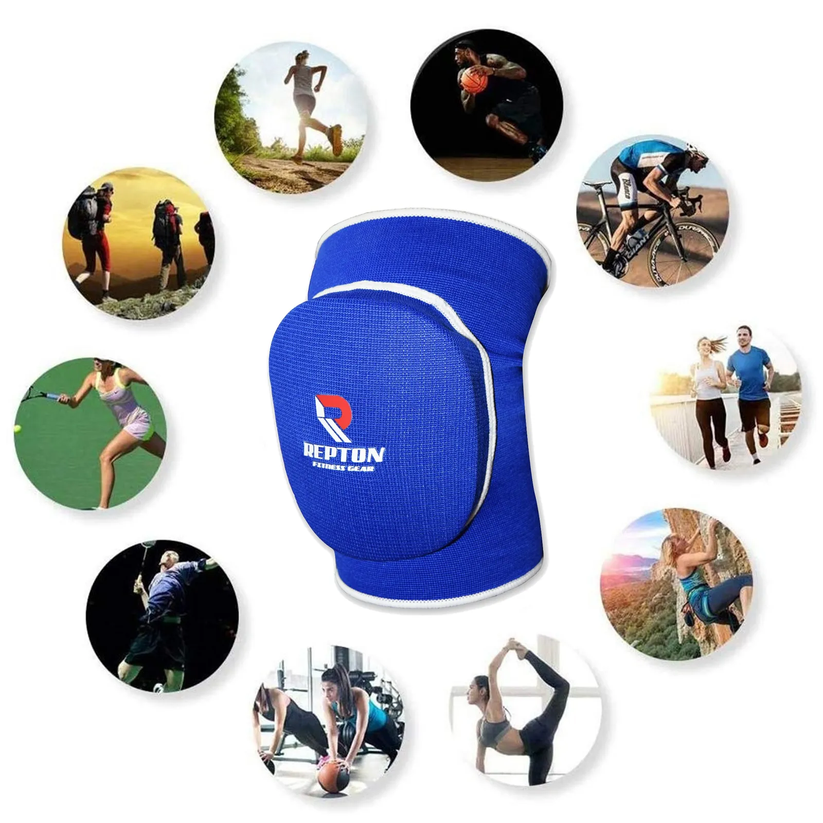Elasticated Gel Knee Pads | Comfortable Anti-Slip Knee Support for Work, Gardening, & Sports (Men & Women)