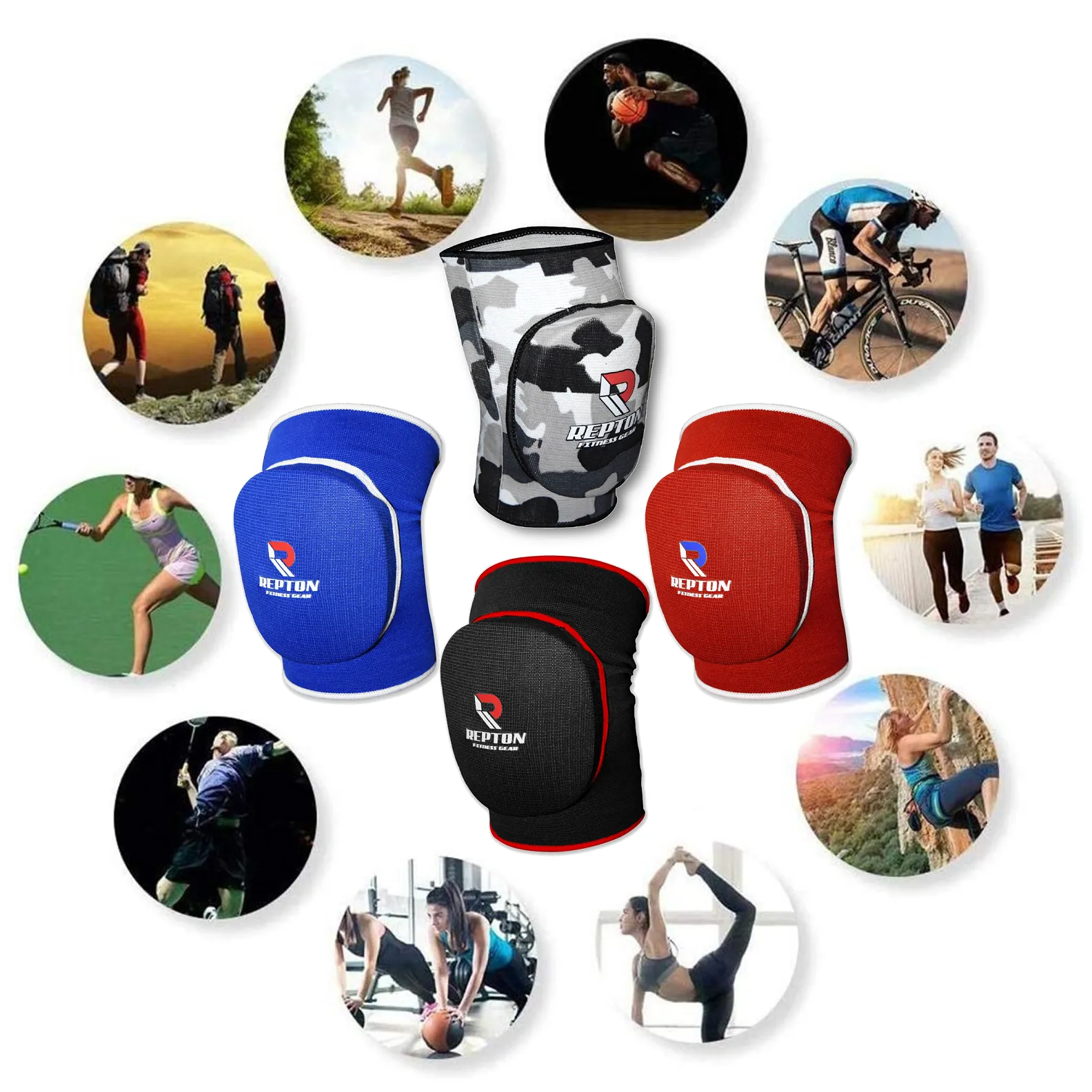 Elasticated Gel Knee Pads | Comfortable Anti-Slip Knee Support for Work, Gardening, & Sports (Men & Women)