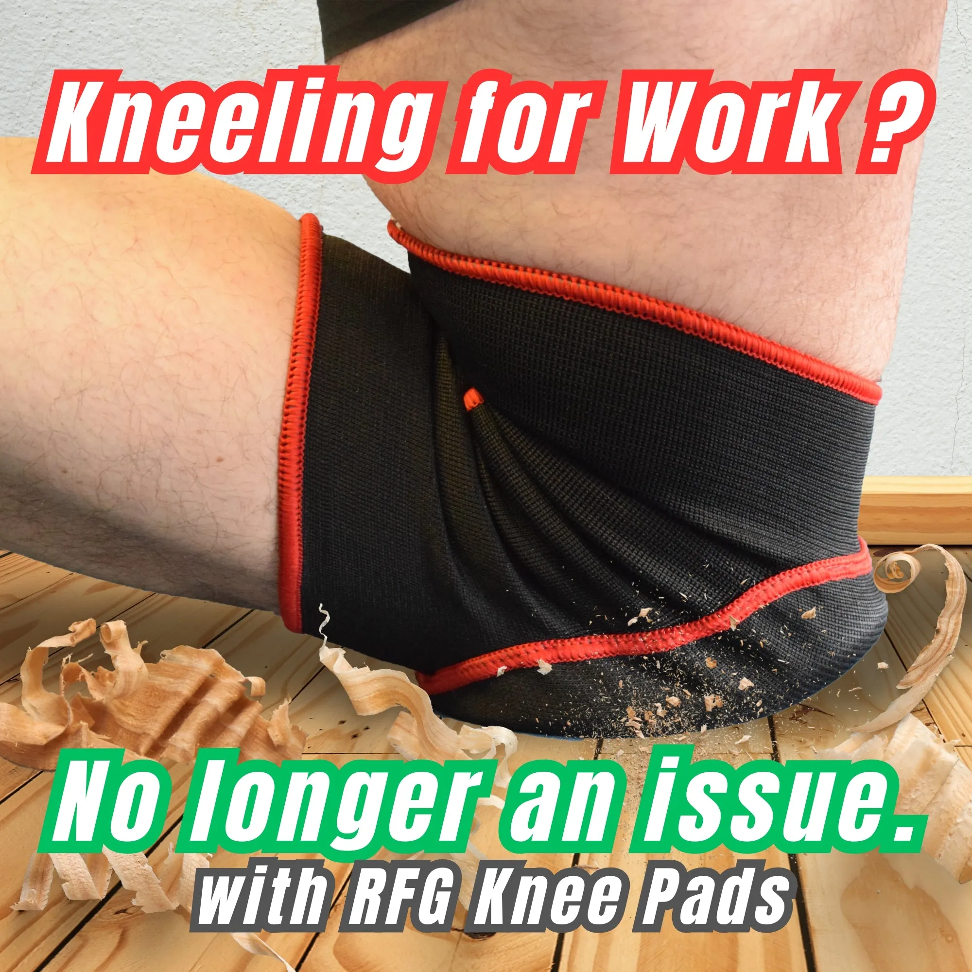 Elasticated Gel Knee Pads | Comfortable Anti-Slip Knee Support for Work, Gardening, & Sports (Men & Women)