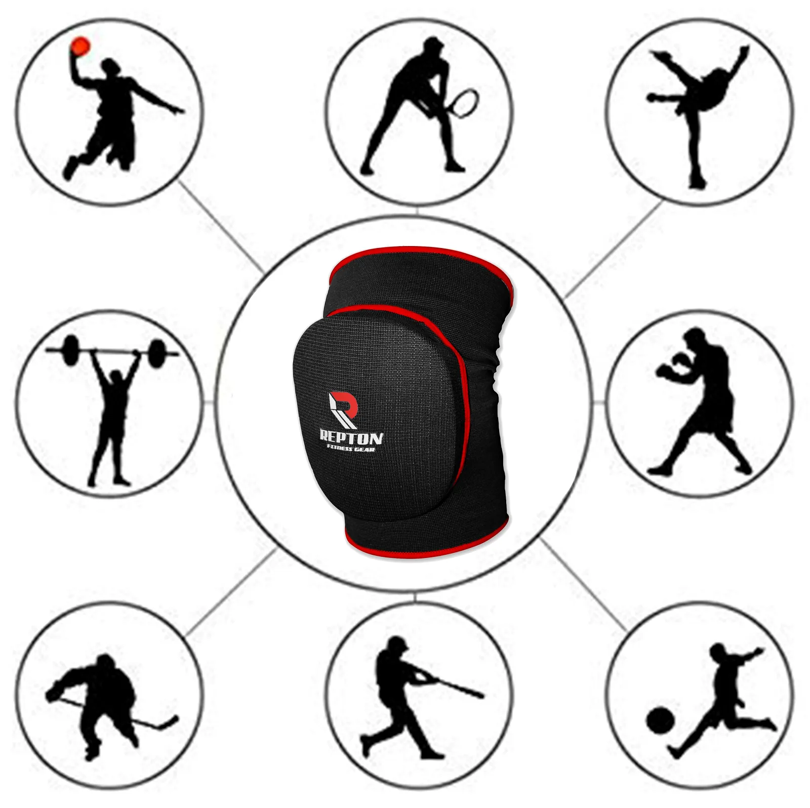 Elasticated Gel Knee Pads | Comfortable Anti-Slip Knee Support for Work, Gardening, & Sports (Men & Women)