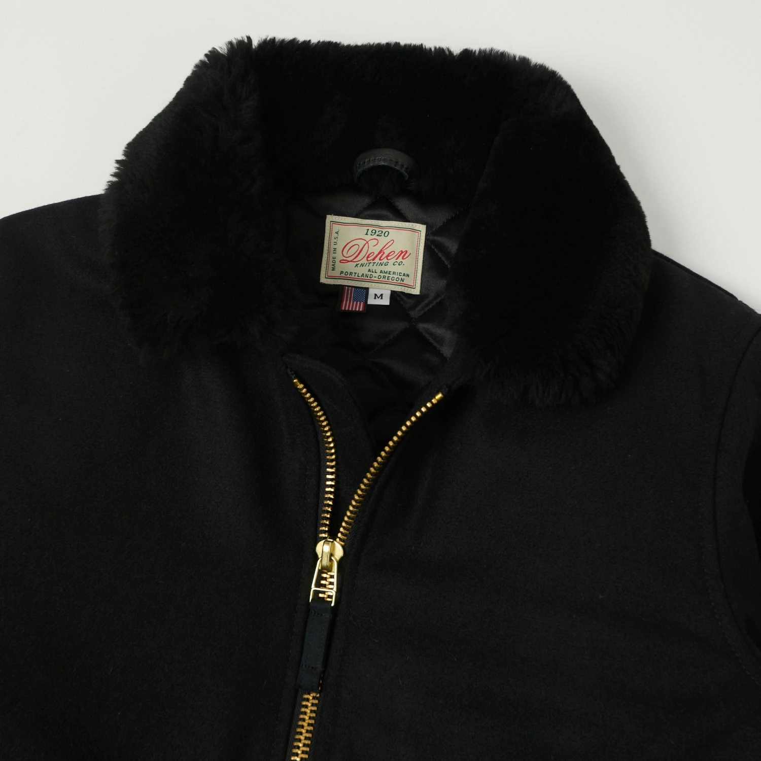 UV Protective Coating Dehen 1920 Heavy Duty Flyer's Club Jacket - Black