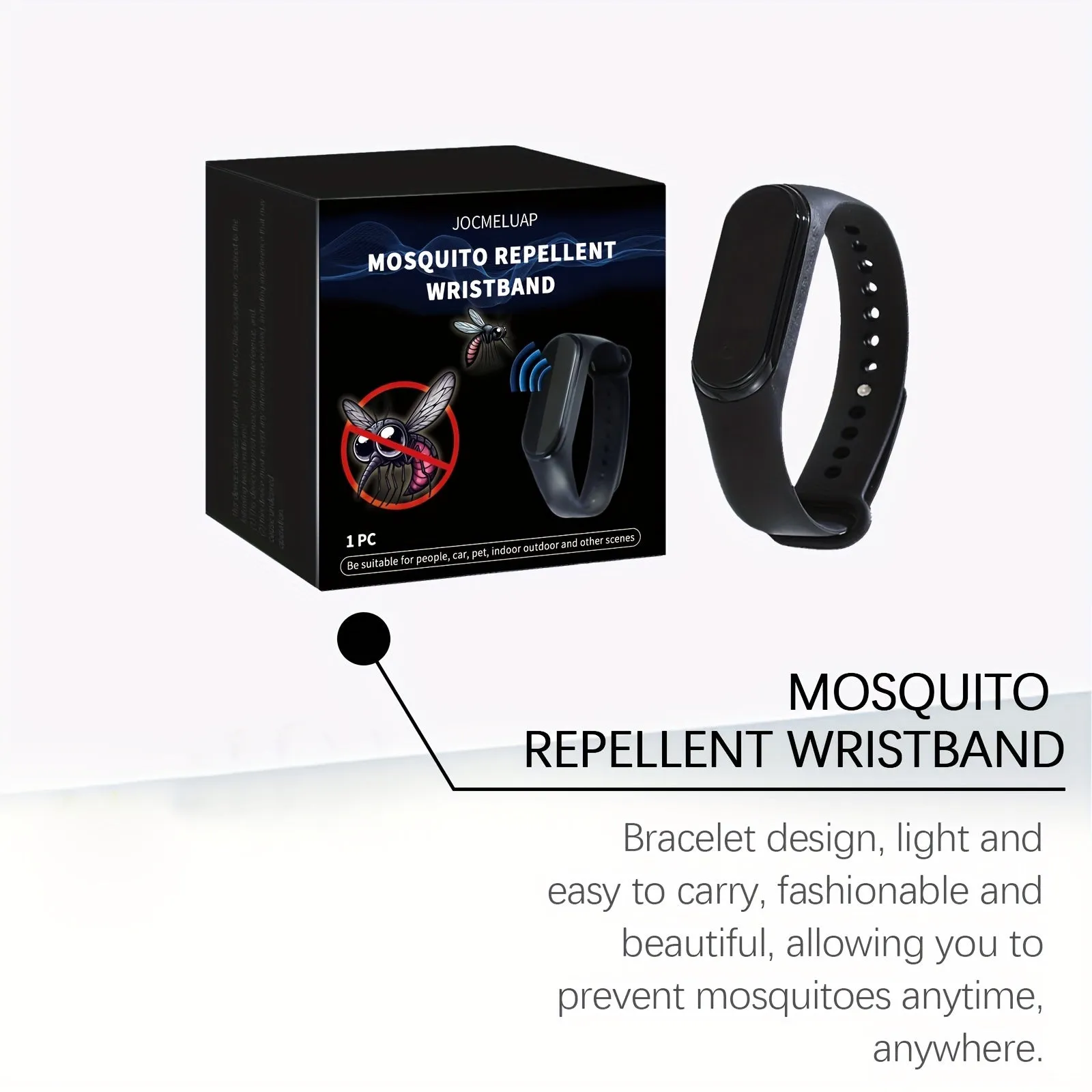 Electronic Mosquito Repellent Bracelet, Battery-Powered for Outdoor - TJR3E7B