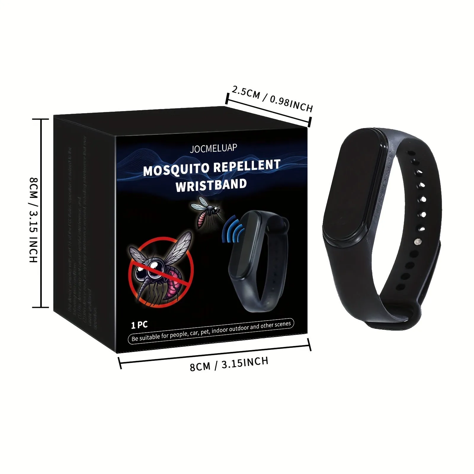 Electronic Mosquito Repellent Bracelet, Battery-Powered for Outdoor - TJR3E7B