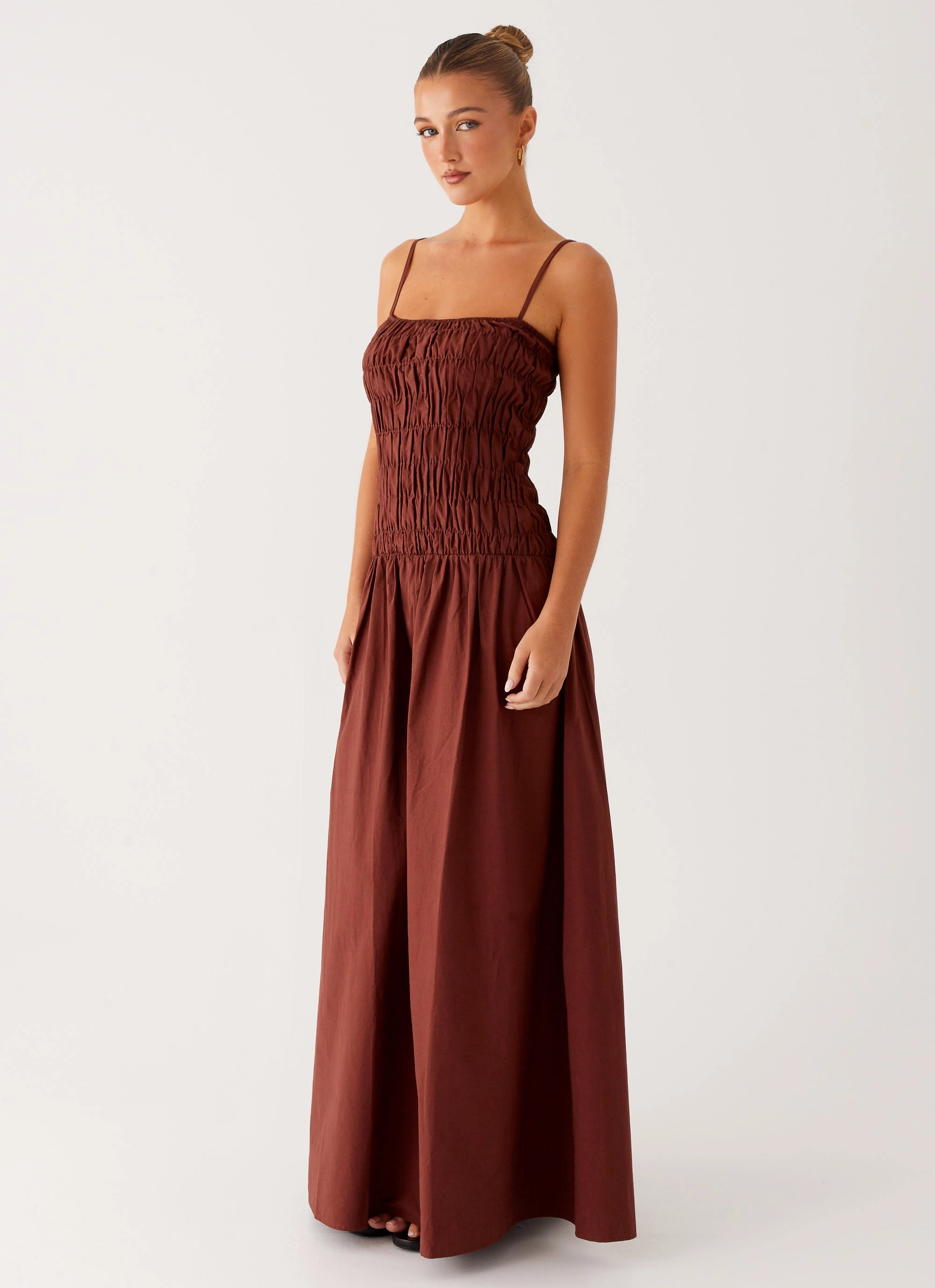 Brooke Maxi Dress - Chocolate FoldablePackaging Event Mood