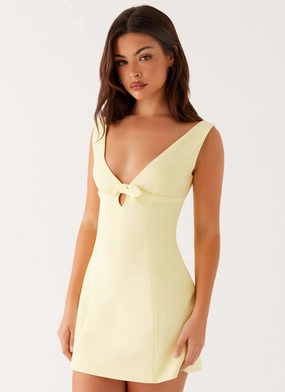 Caitlin Mini Dress - Yellow Daily Favorite All Gender