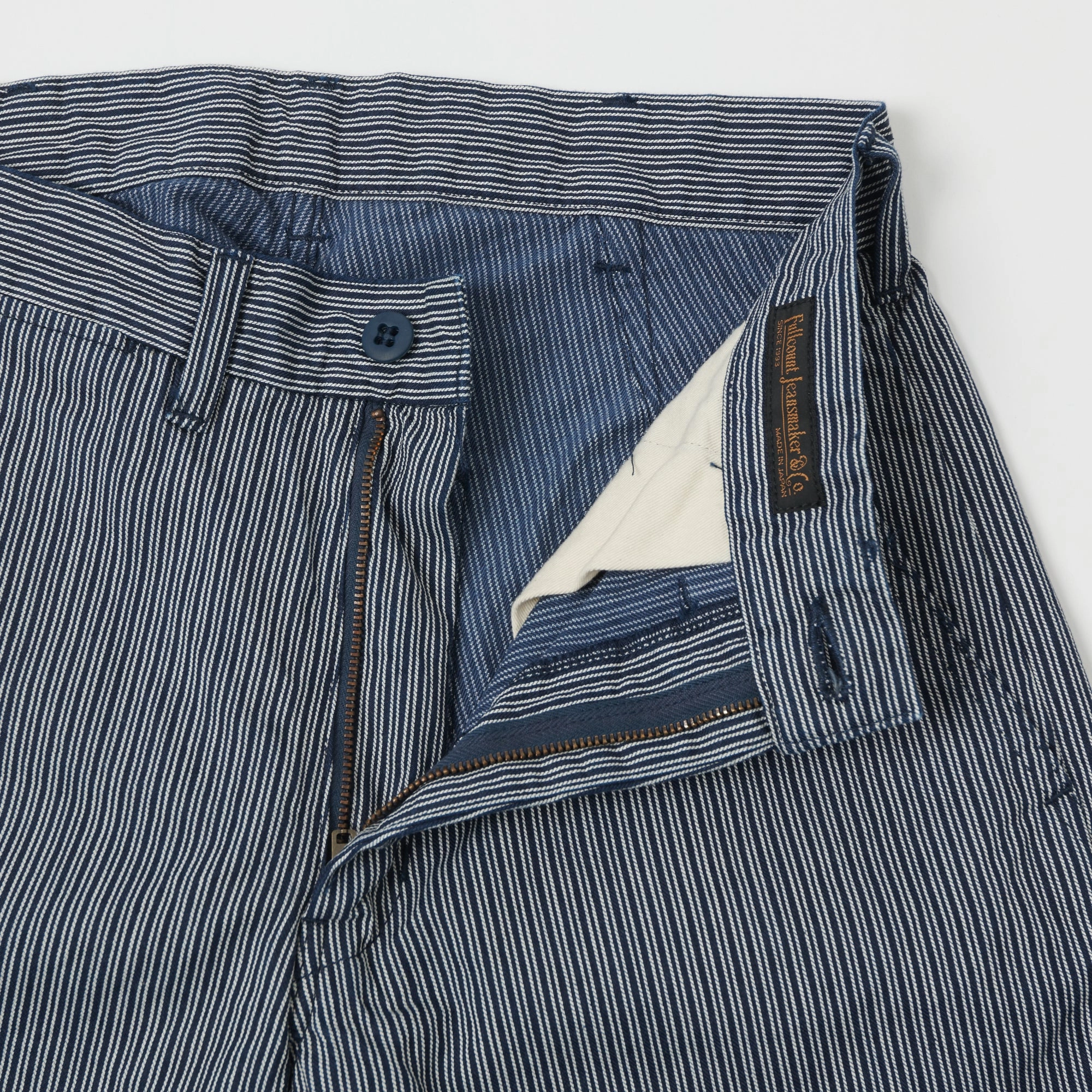 Laser cut Full Count 1002 Tapered Trouser - Random Hickory