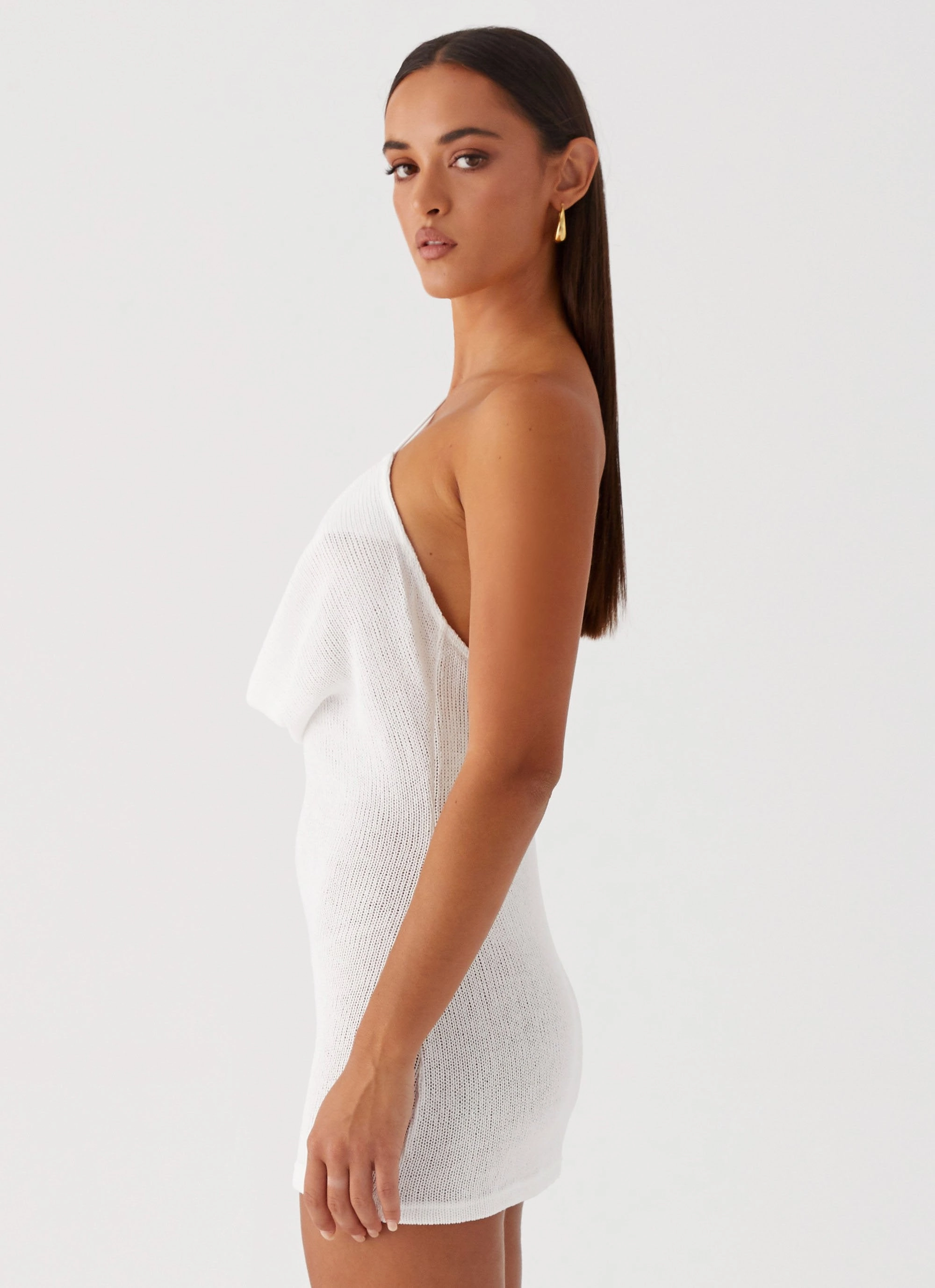 Bohemian Bliss Mini Dress - Ivory Fall Layer Evening Vibe