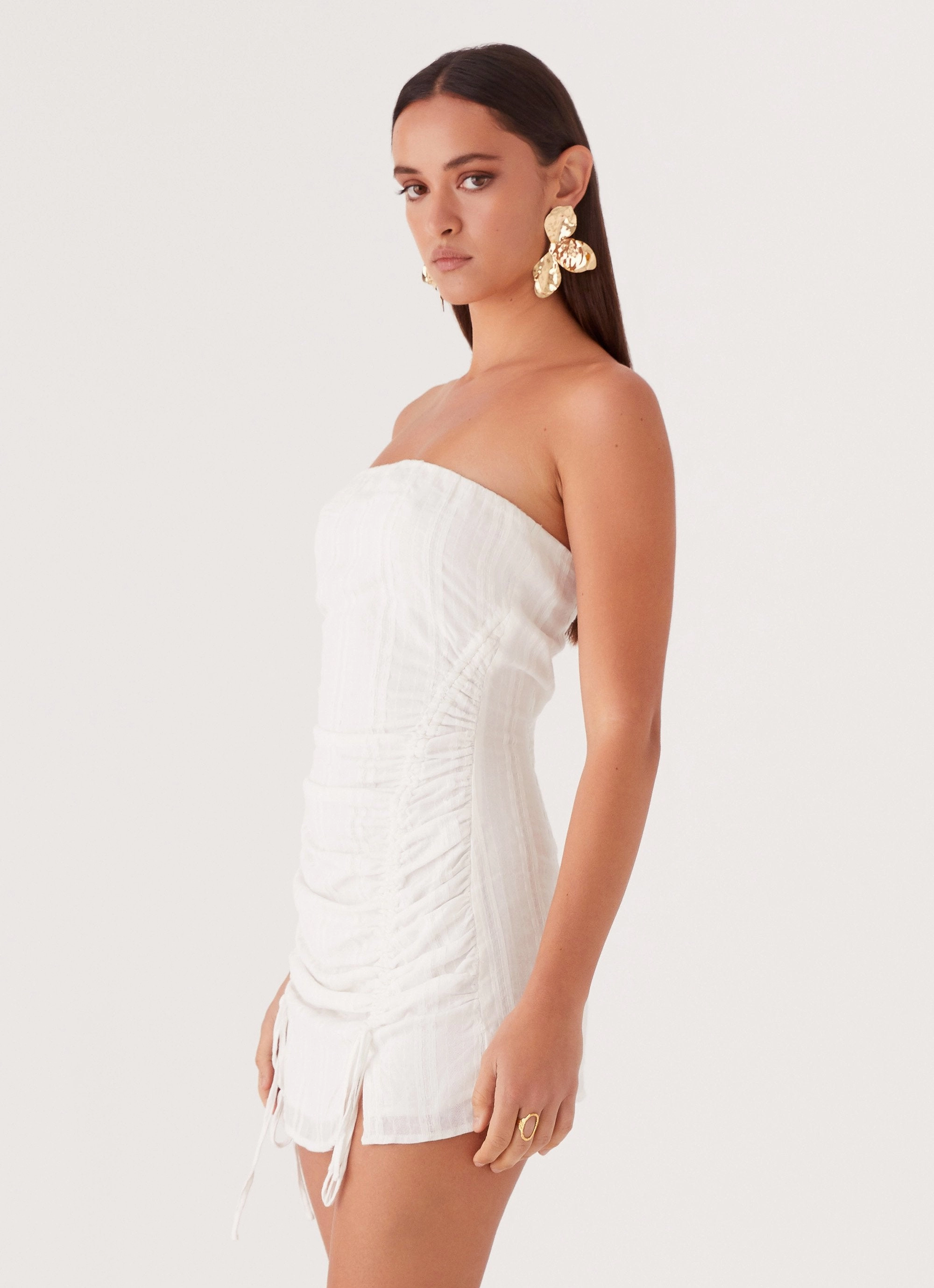 Carlotta Mini Dress - White Simple formal dress