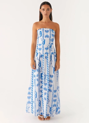 Carmel Maxi Dress - Floral Wave All-Day Fit