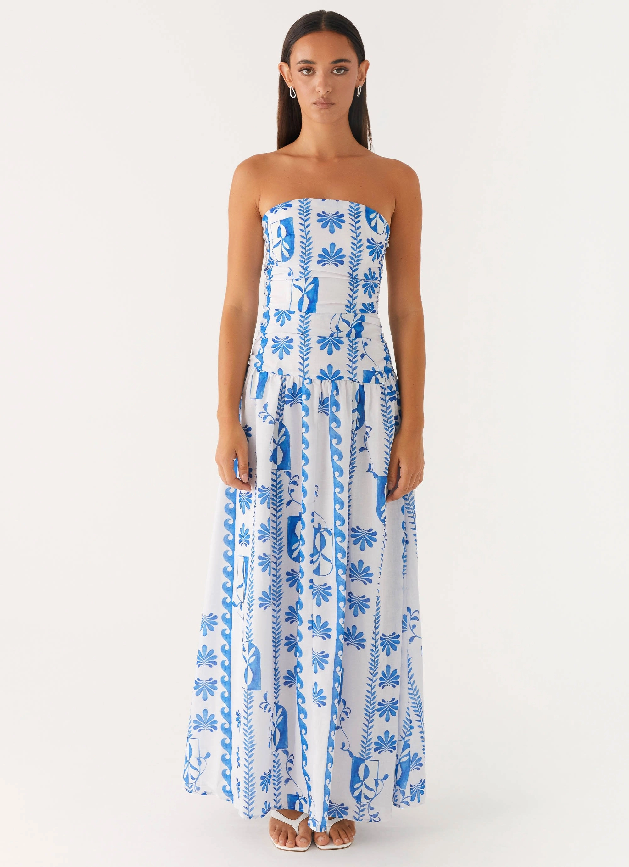 Carmel Maxi Dress - Floral Wave All-Day Fit