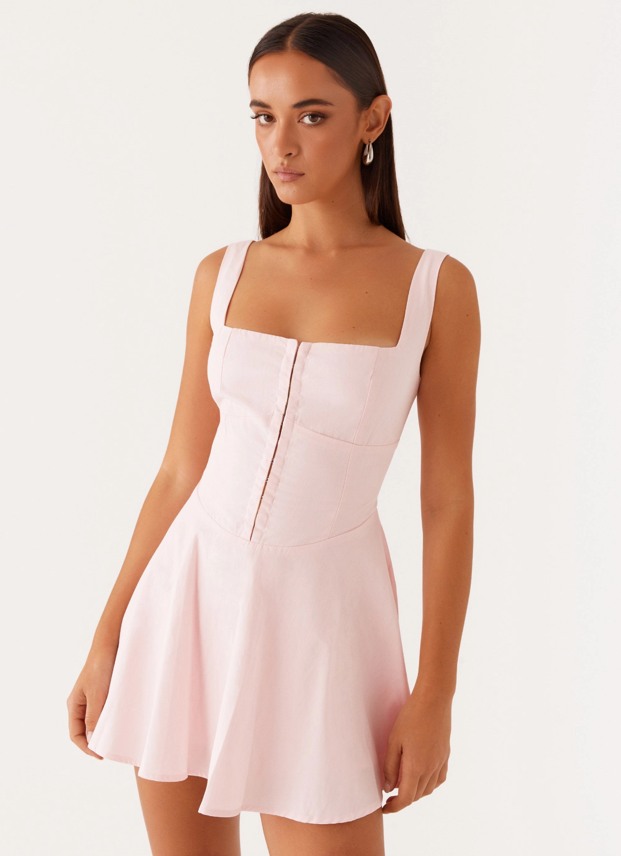 The Isle Mini Dress - Pink Zip Ease
