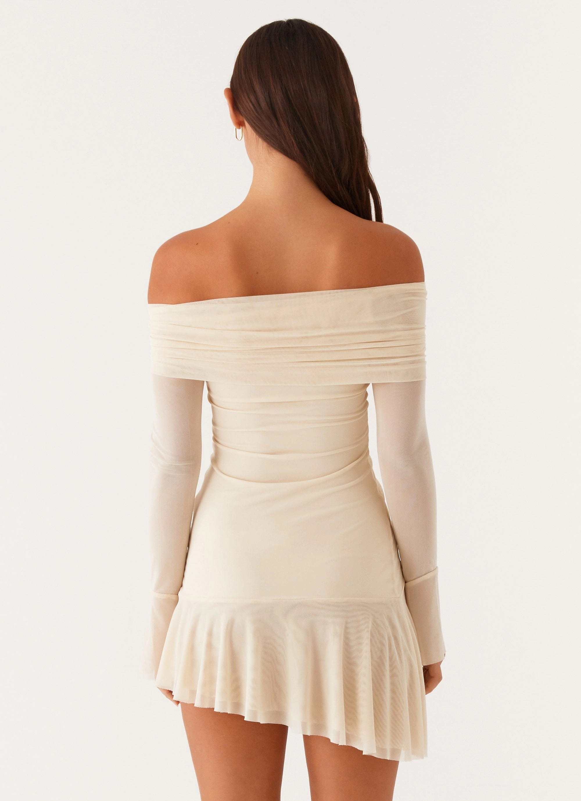 Ellis Ruched Mini Dress - Pastel Yellow DurableStitching