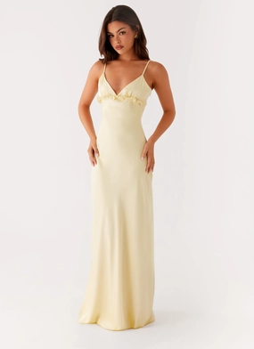 Sophisticated Touch Non-Iron Elona Maxi Dress - Baby Yellow