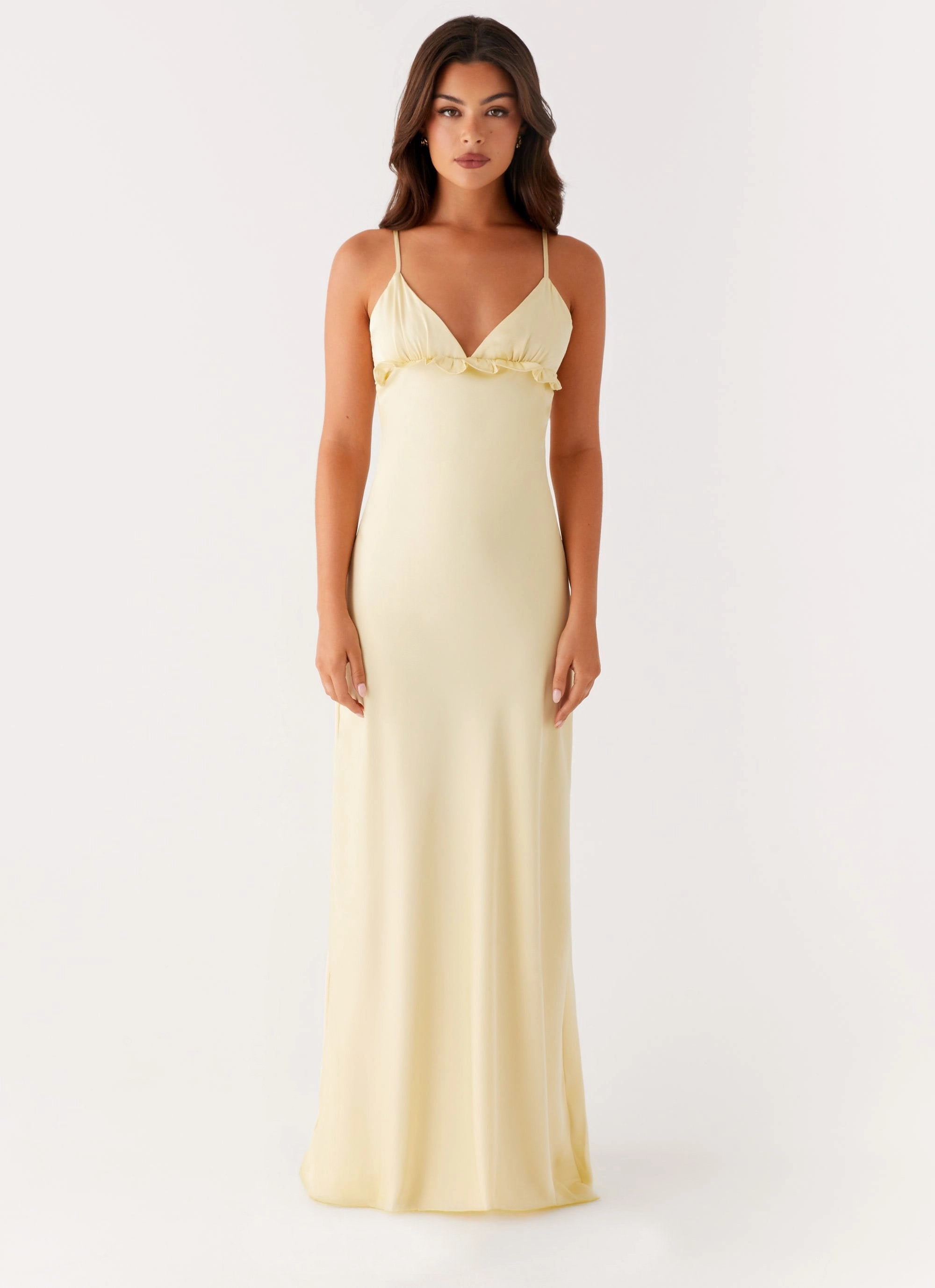 Elona Maxi Dress - Baby Yellow Casual-Look