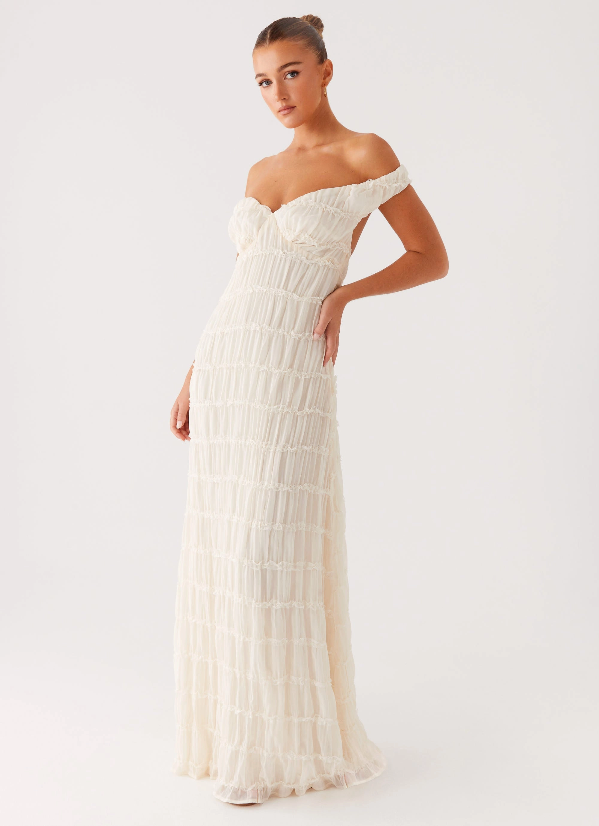 Embrace Maxi Dress - Ivory Semi Fit