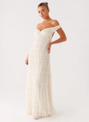 Embrace Maxi Dress - Ivory Semi Fit
