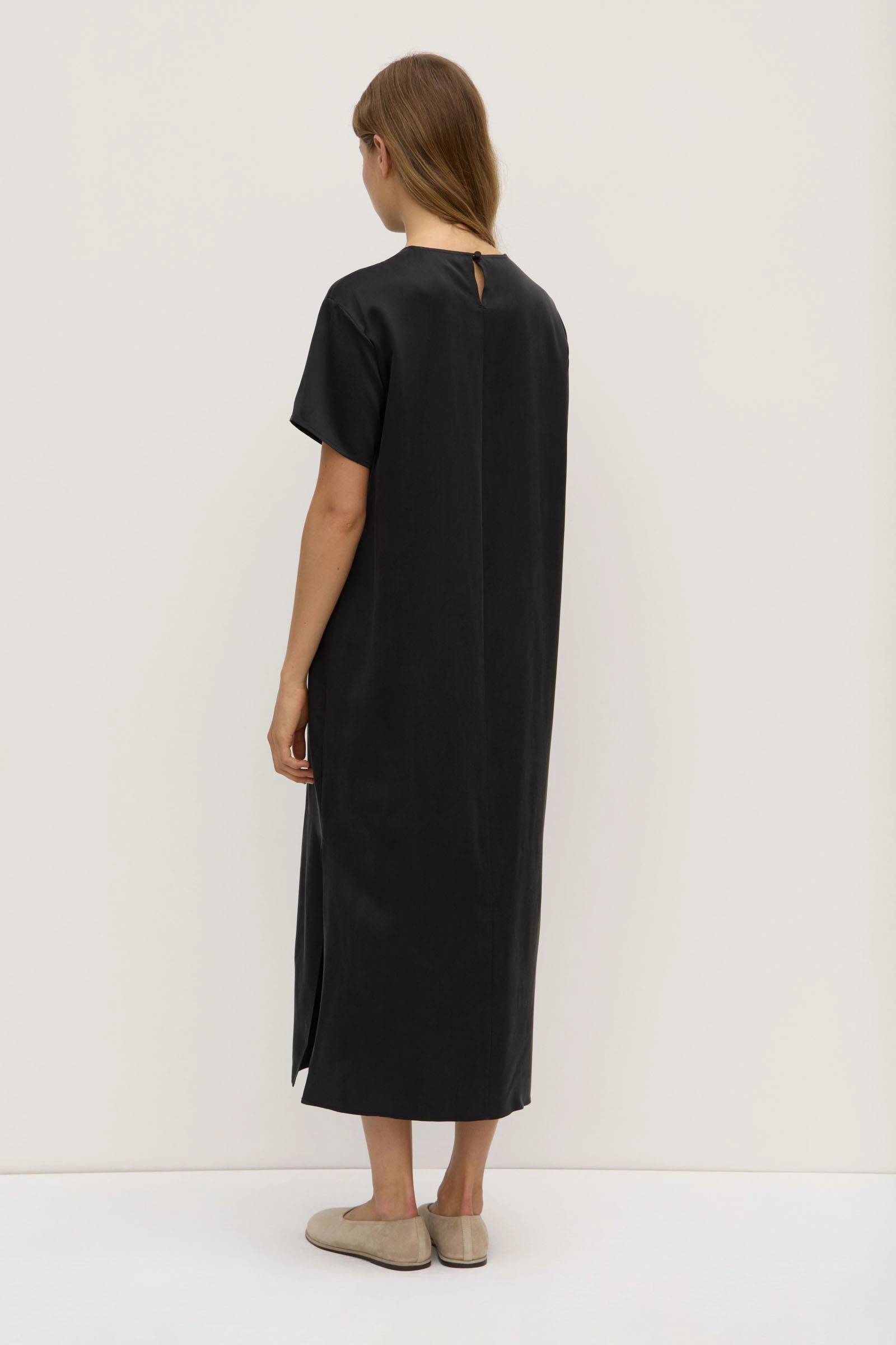 Hidden Pocket solo wear Ena Silk Tee Dress