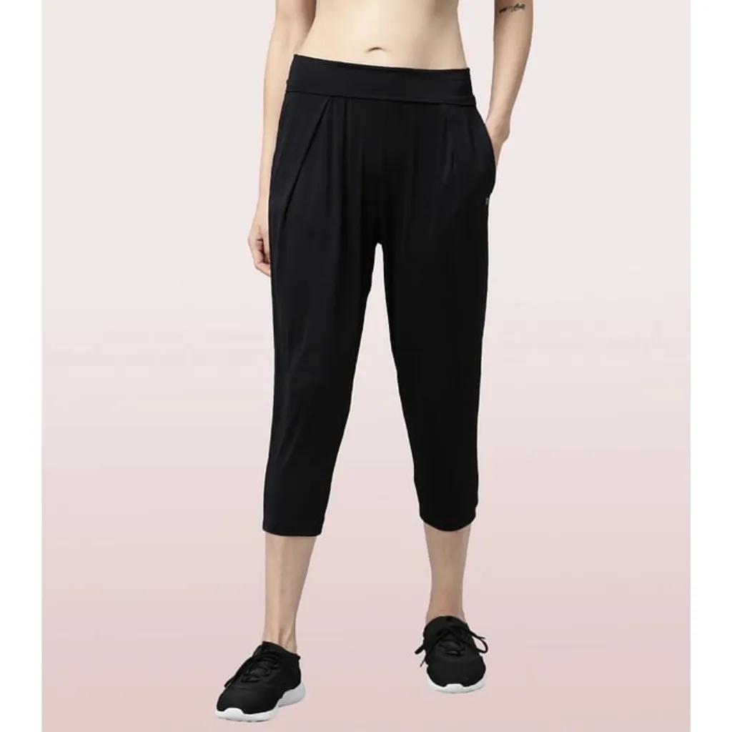 Enamor-E074 YOGA PANT | DRY FIT PANT WITH FOLDOVER WAISTBAND