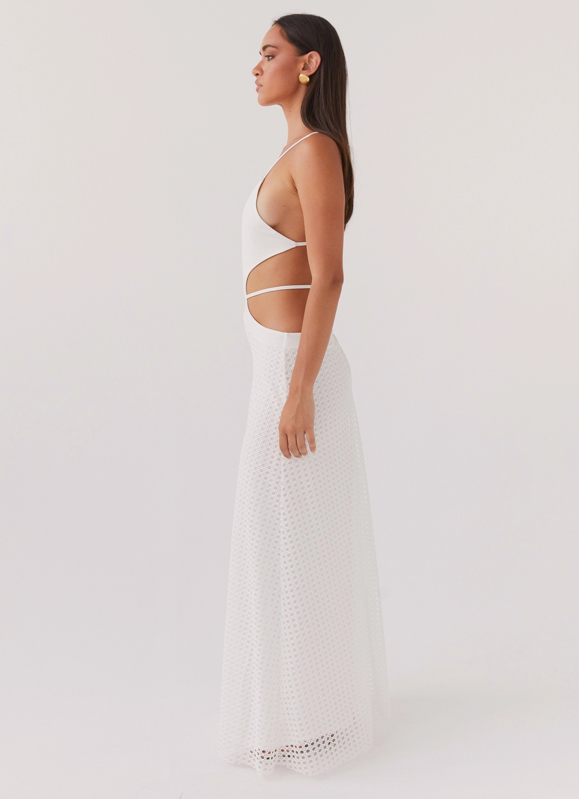 Enchanted Melodies Maxi Dress - White Smart Tones