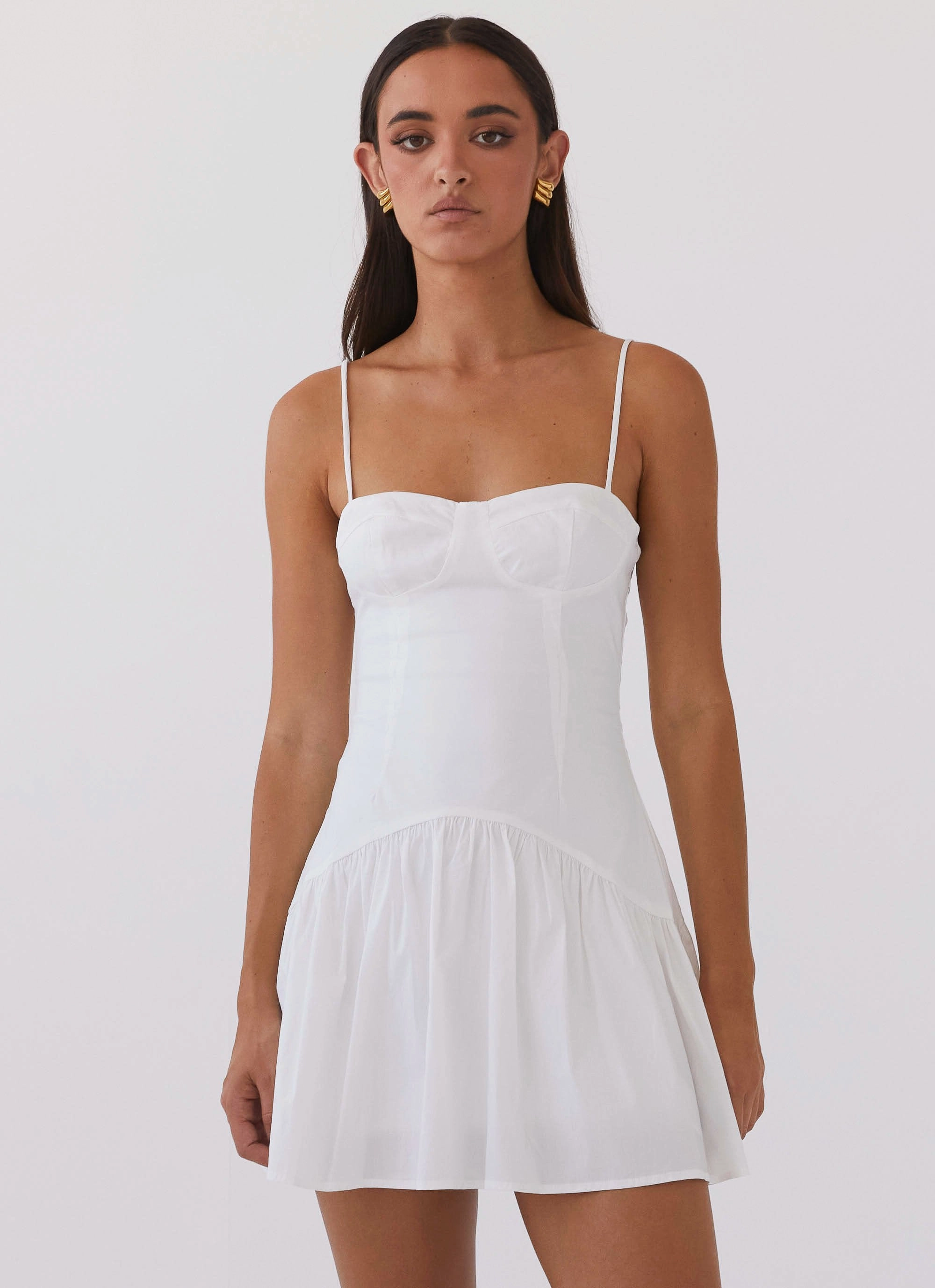 Sleek Design Fit Endless Summer Mini Dress - White