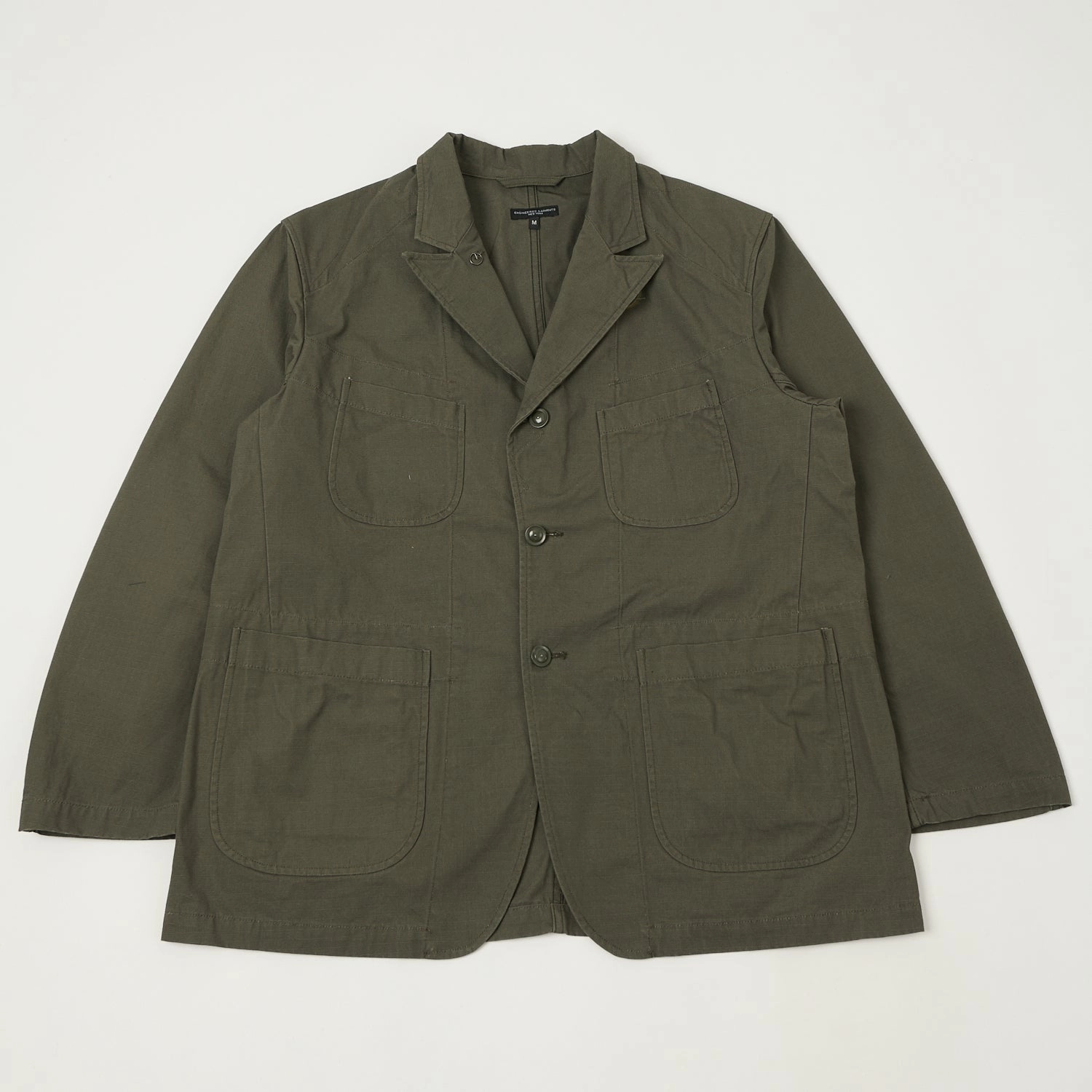 Engineered Garments Heavyweight Ripstop Bedford Jacket - Olive Rubberized Trims