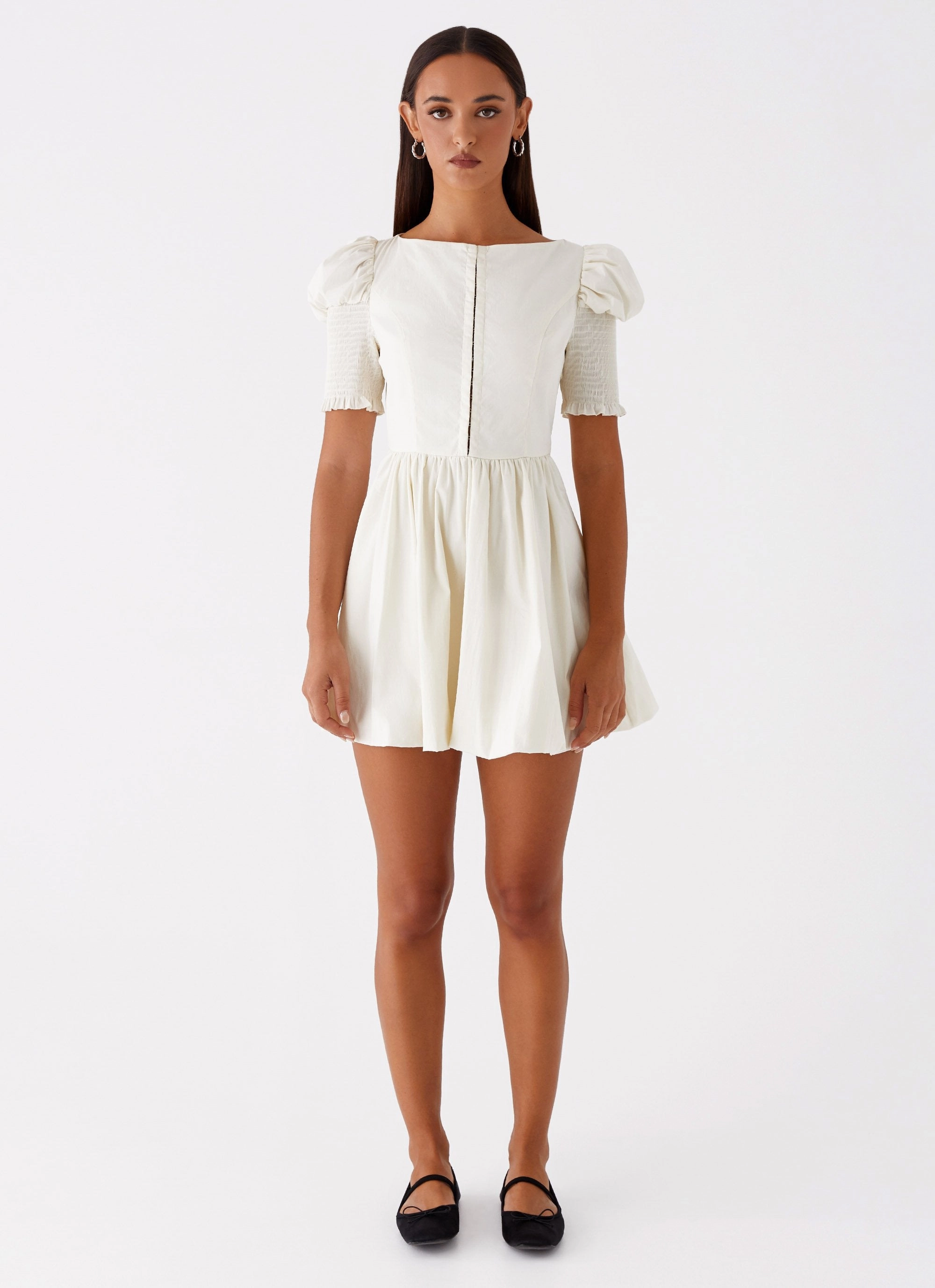 Enya Mini Dress - Ivory Vacation Vibes Movement Ready