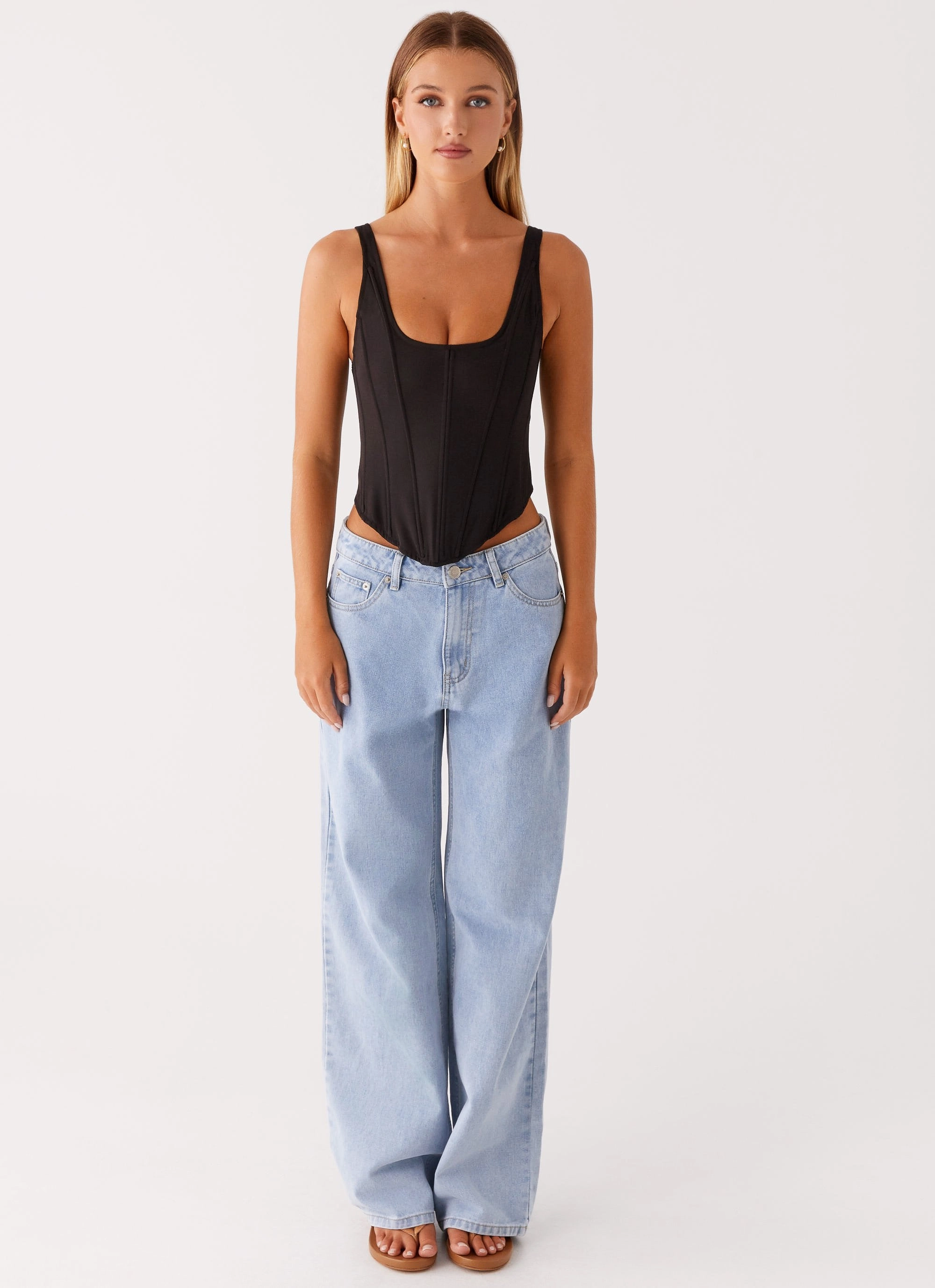 Office Attire SoftInteriorLining Narelle Corset Top - Black