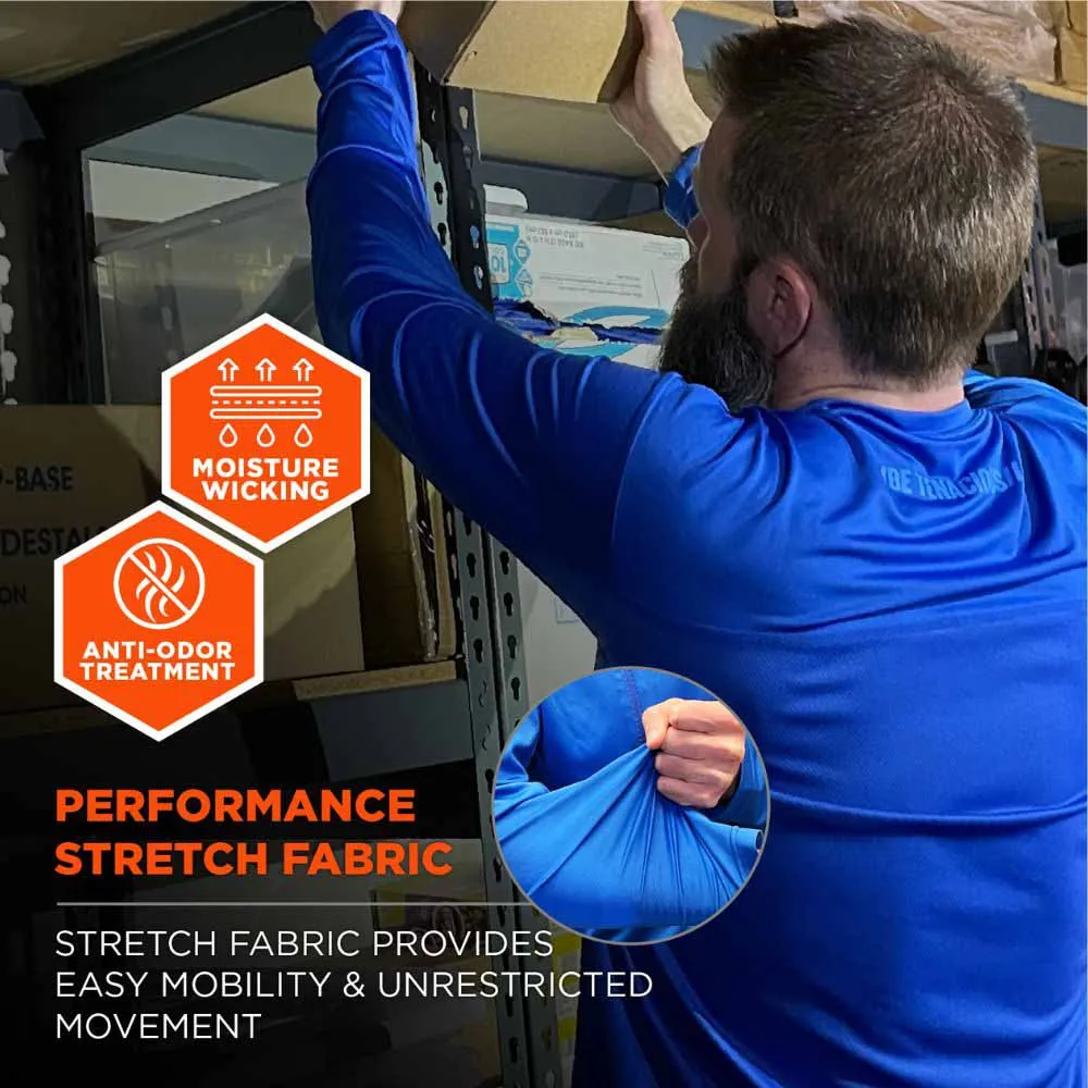 Ergodyne 12152 6689 S Blue Cooling Long Sleeve Sun Shirt with UV Protection