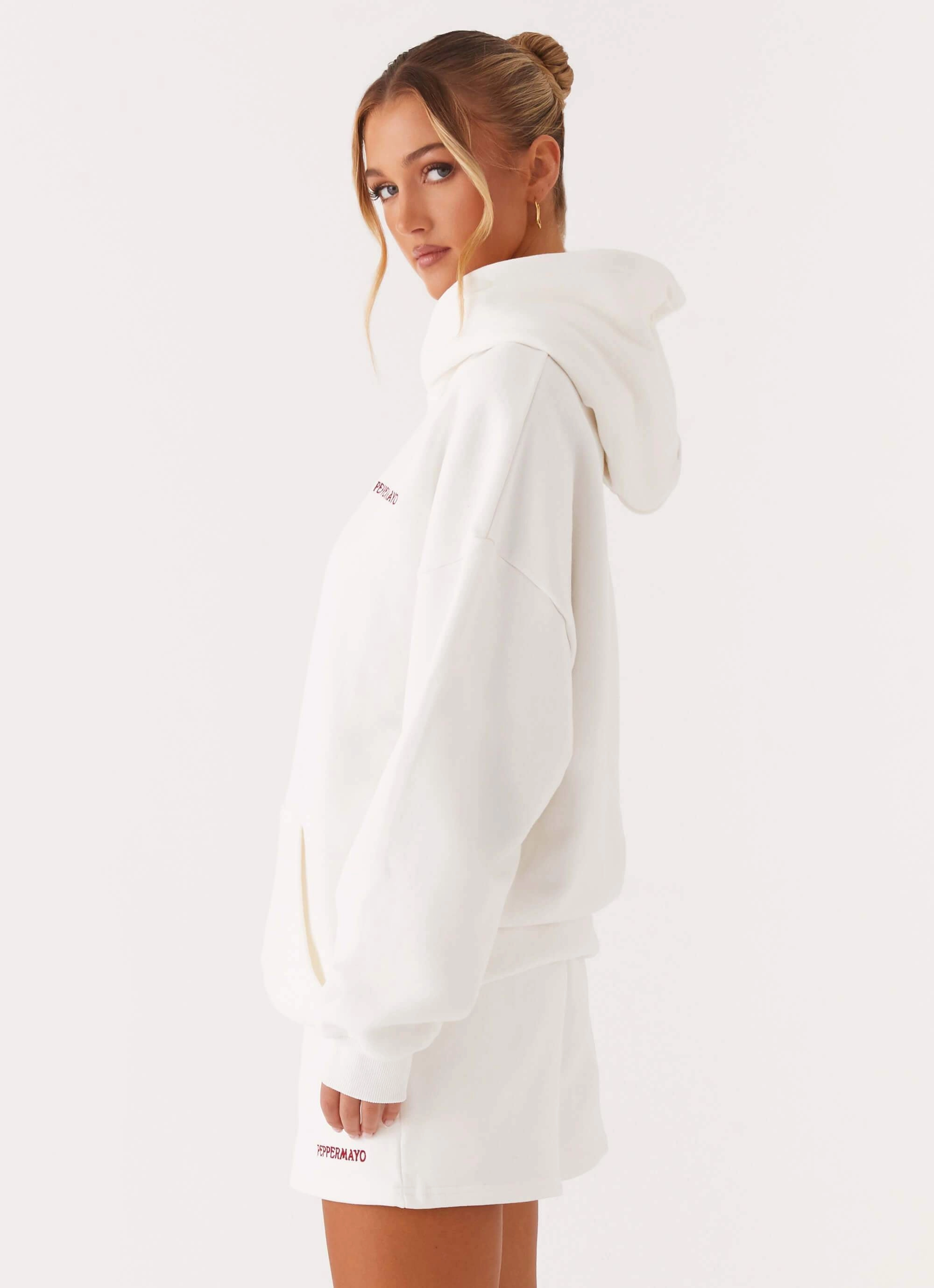AntiStatic Lining Signature Oversized Hoodie - Ivory