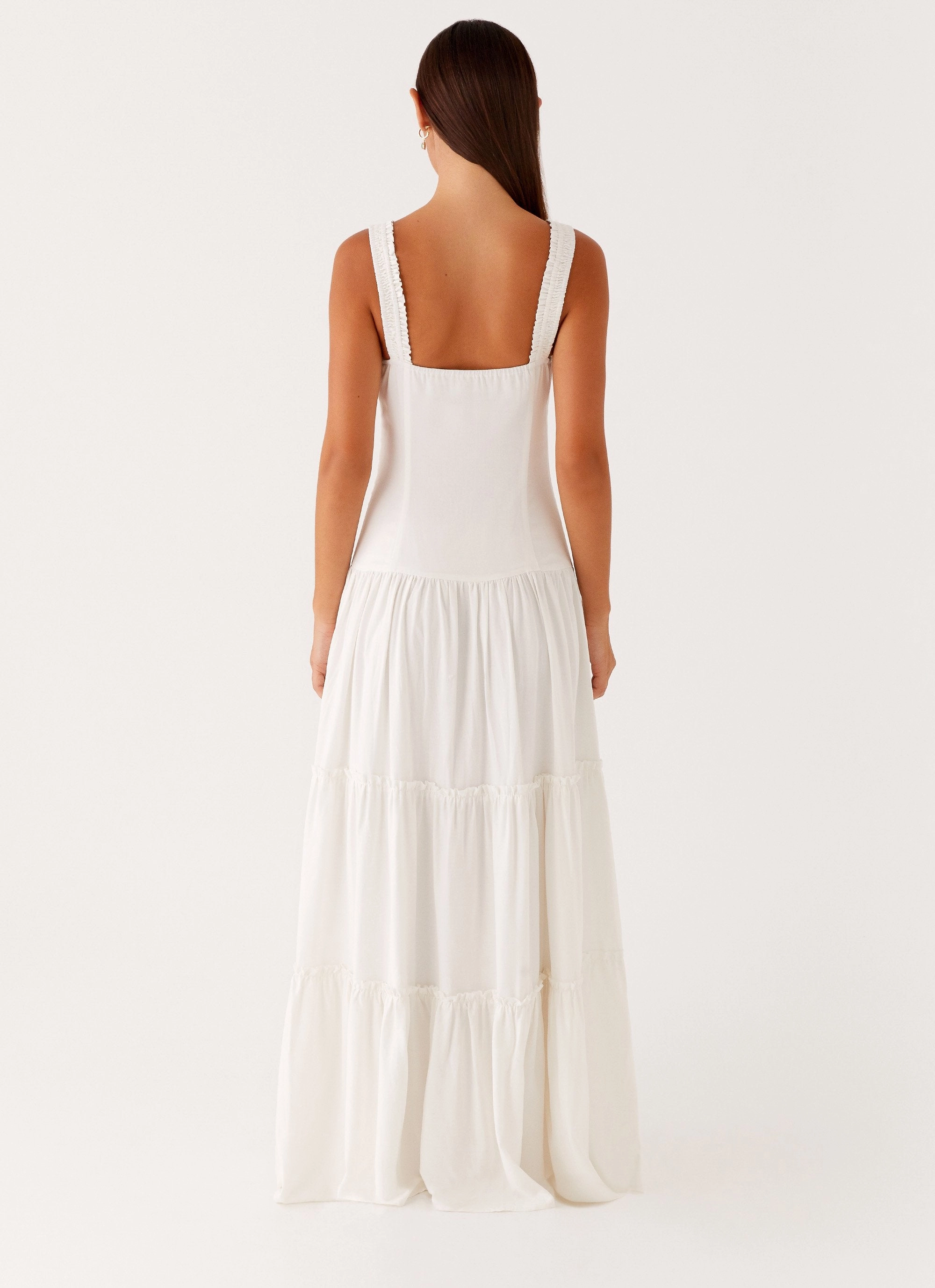 Esme Maxi Dress - White Neutral Flow