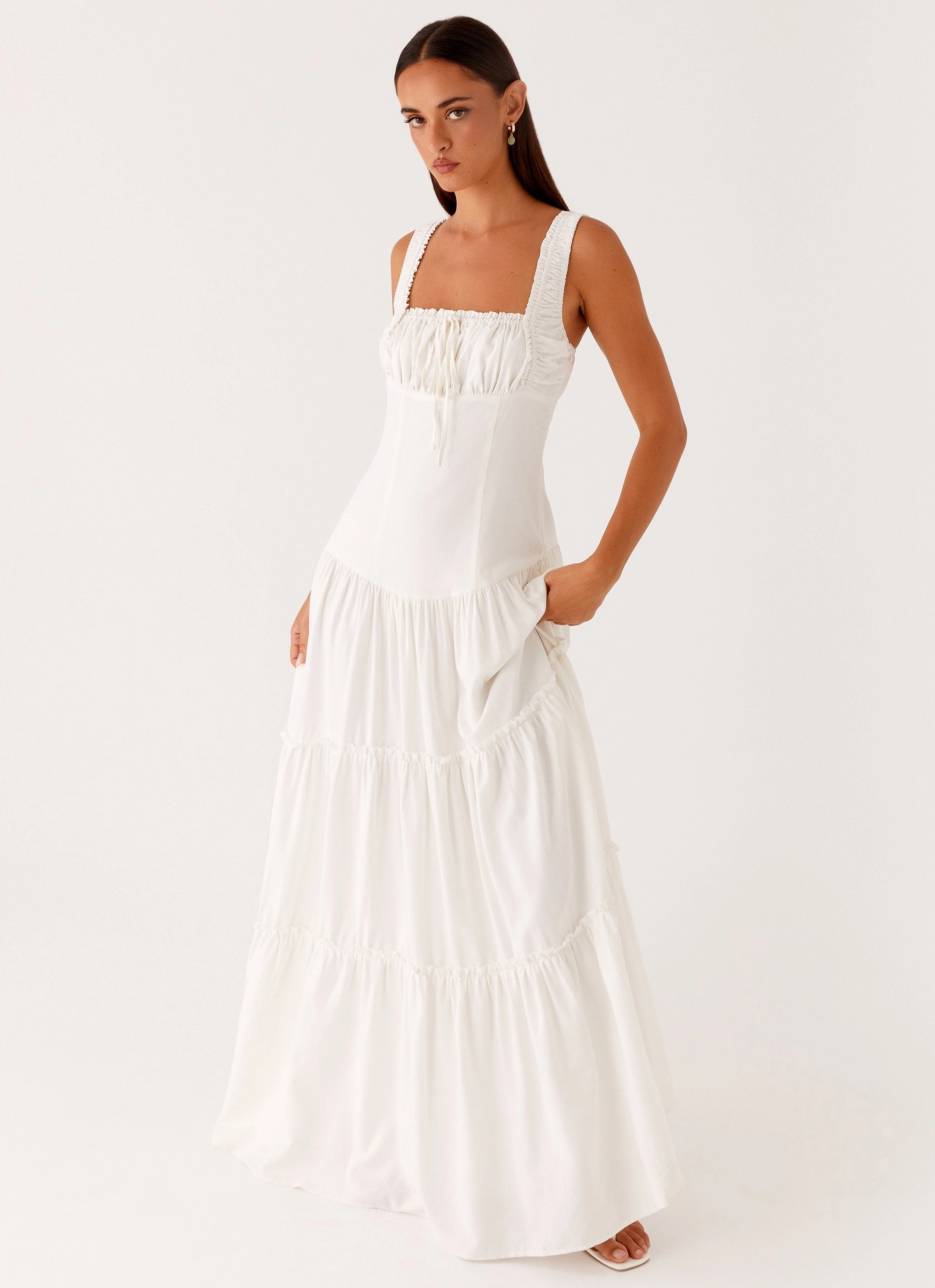 Esme Maxi Dress - White TearResistantFabric