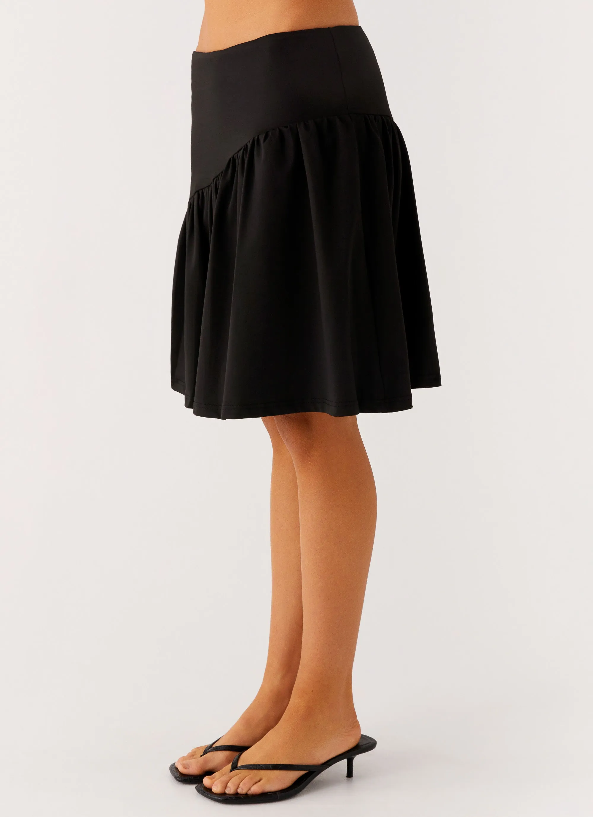 Maternity Friendly mix and match Rayna Midi Skirt - Black