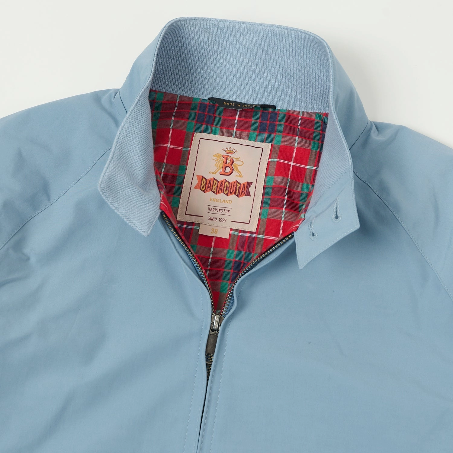 Anti Snag Fabric Baracuta G9 'Baracuta Cloth' Harrington Jacket - Dusty Blue