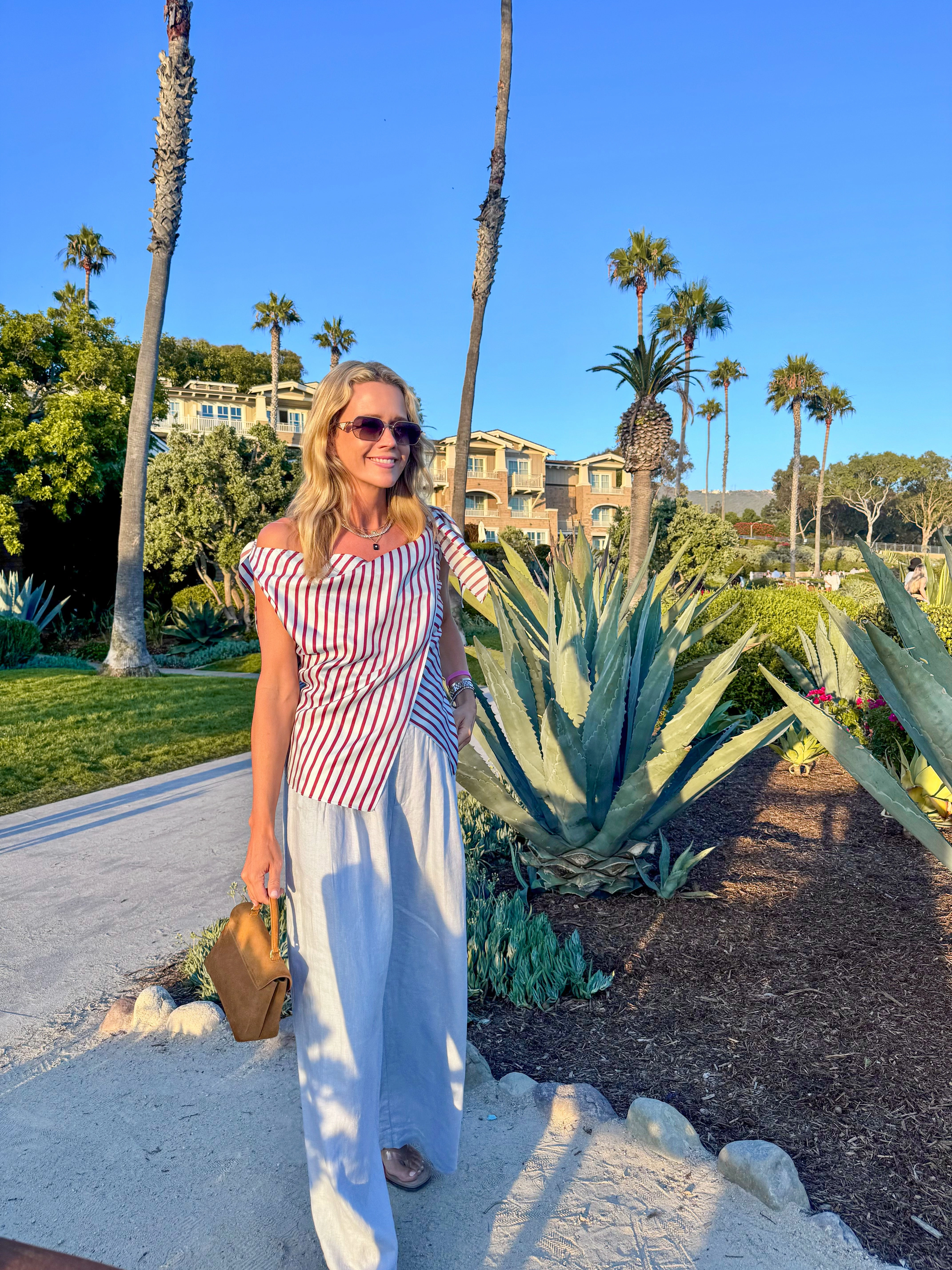 Agile Fit MASONS DAUGHTER | Lily Scarf Top, Blue & Burgundy Striped