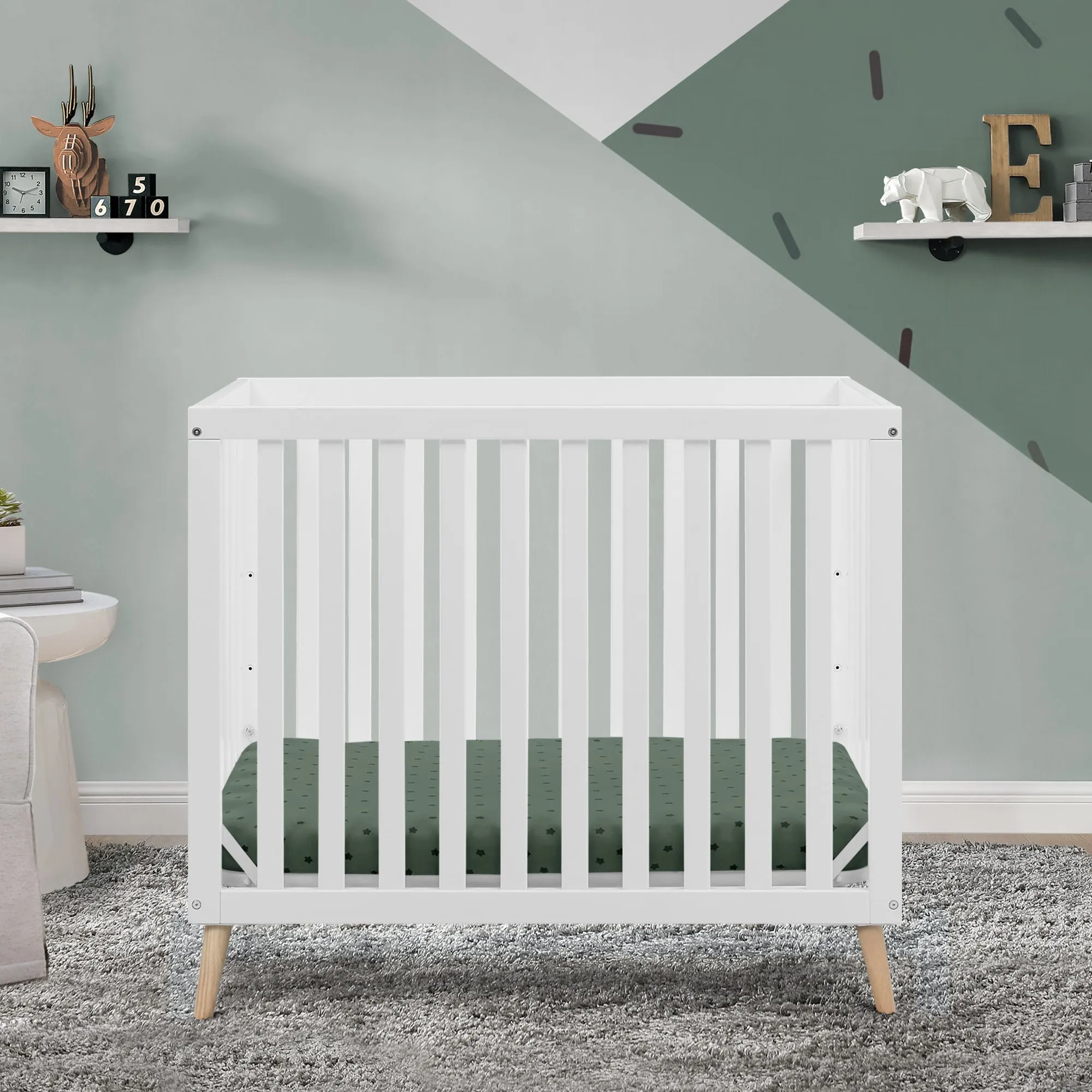 Essex Convertible Mini Baby Crib with 2.75-Inch Mattress