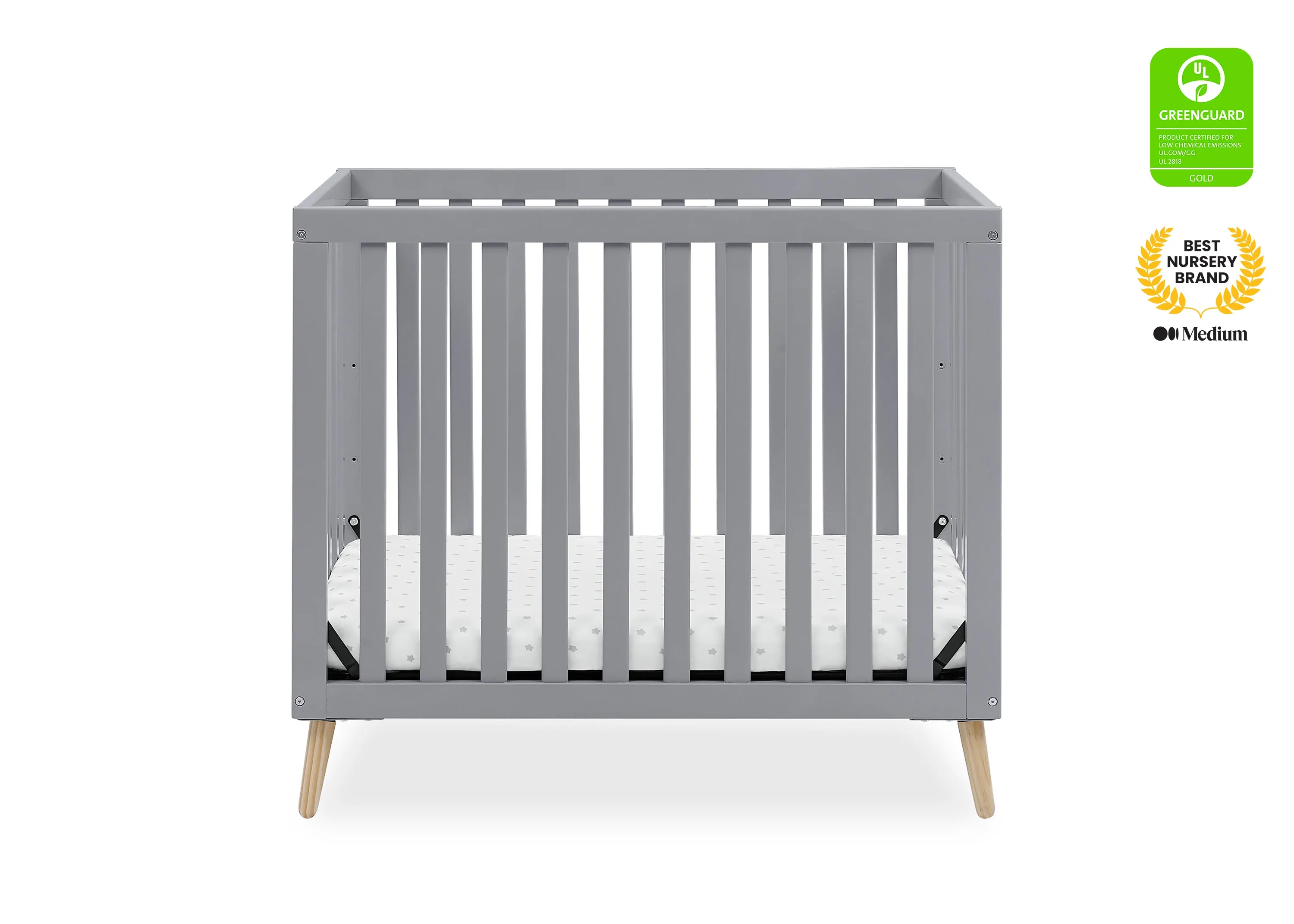 Essex Convertible Mini Baby Crib with 2.75-Inch Mattress