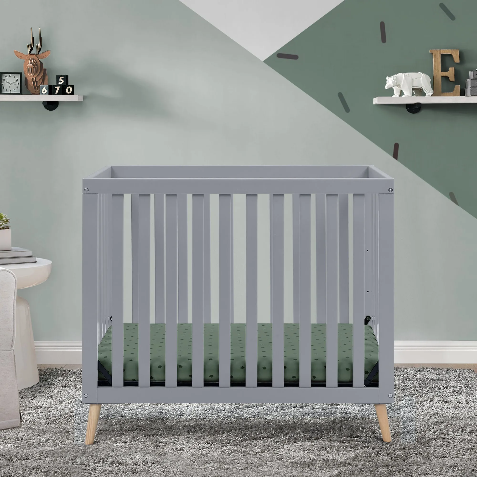 Essex Convertible Mini Baby Crib with 2.75-Inch Mattress