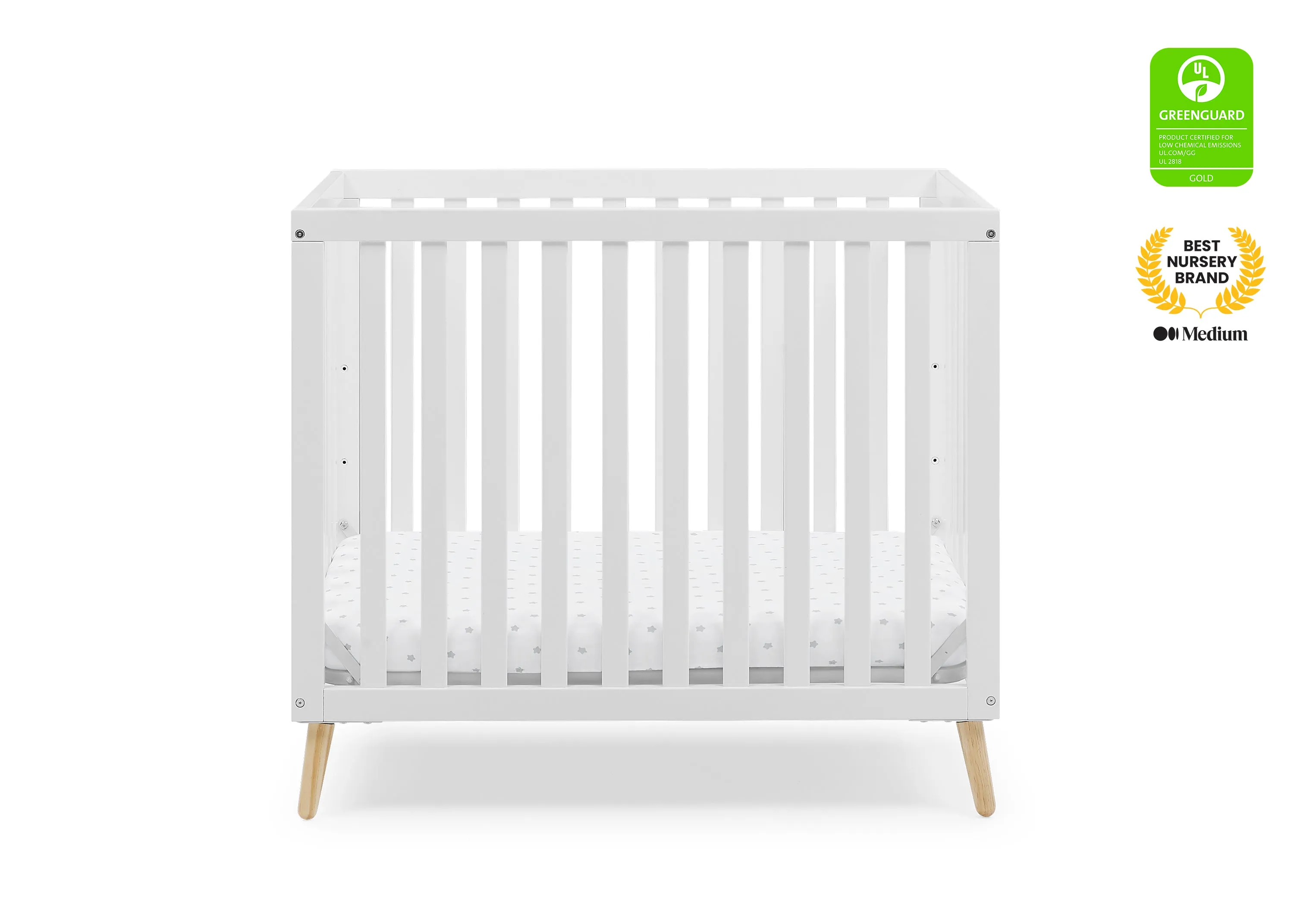 Essex Convertible Mini Baby Crib with 2.75-Inch Mattress