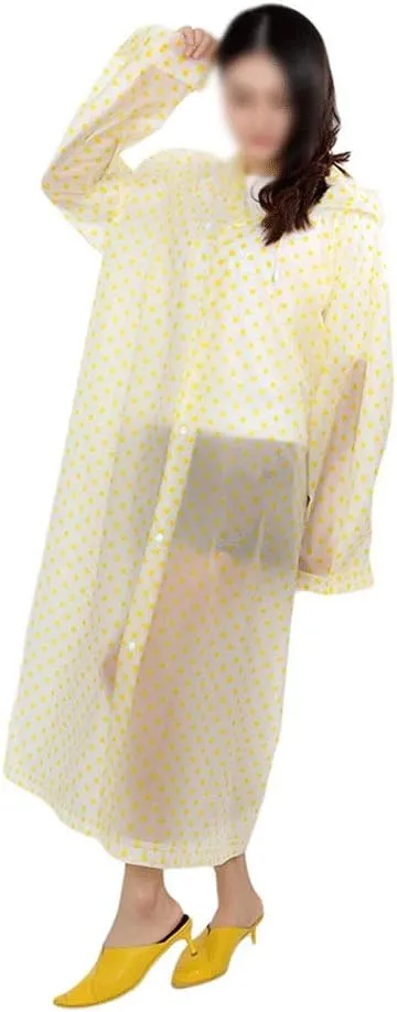 EVA Transparent Raincoat Waterproof Man Woman Raincoat Polka Dot Raincoats Adult Outdoor Accessories