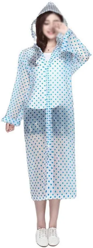 EVA Transparent Raincoat Waterproof Man Woman Raincoat Polka Dot Raincoats Adult Outdoor Accessories
