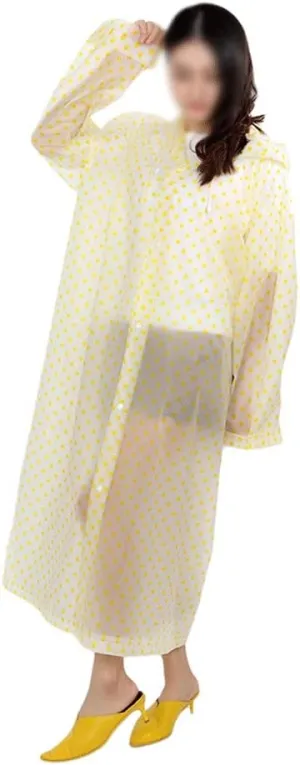 EVA Transparent Raincoat Waterproof Man Woman Raincoat Polka Dot Raincoats Adult Outdoor Accessories