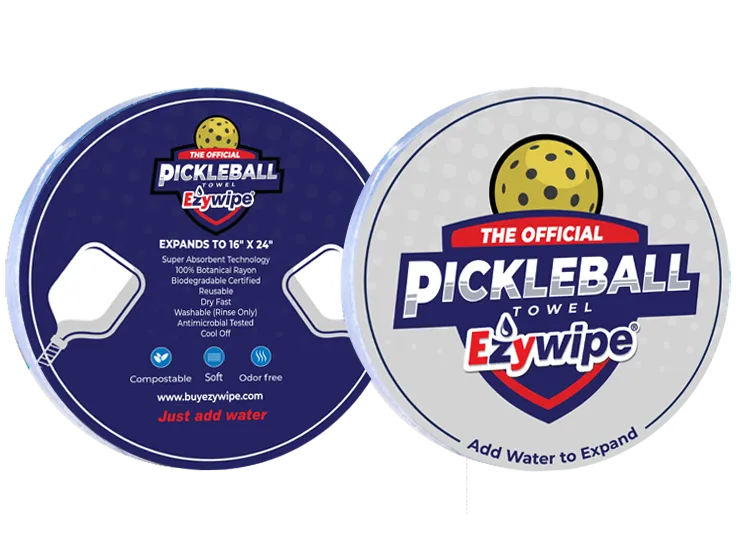 Ezywipe Official Pickleball Towel. Cooling Towel [16"x24"], Soft Breathable, Odor Free, Washable, Super Absorbent. Biodegradable - 6 Pack