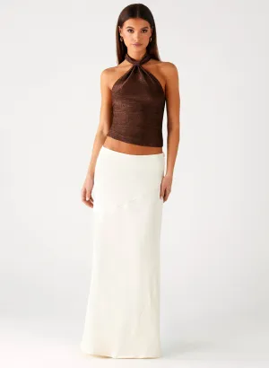 Comfy Look Chandra Maxi Skirt - Ivory