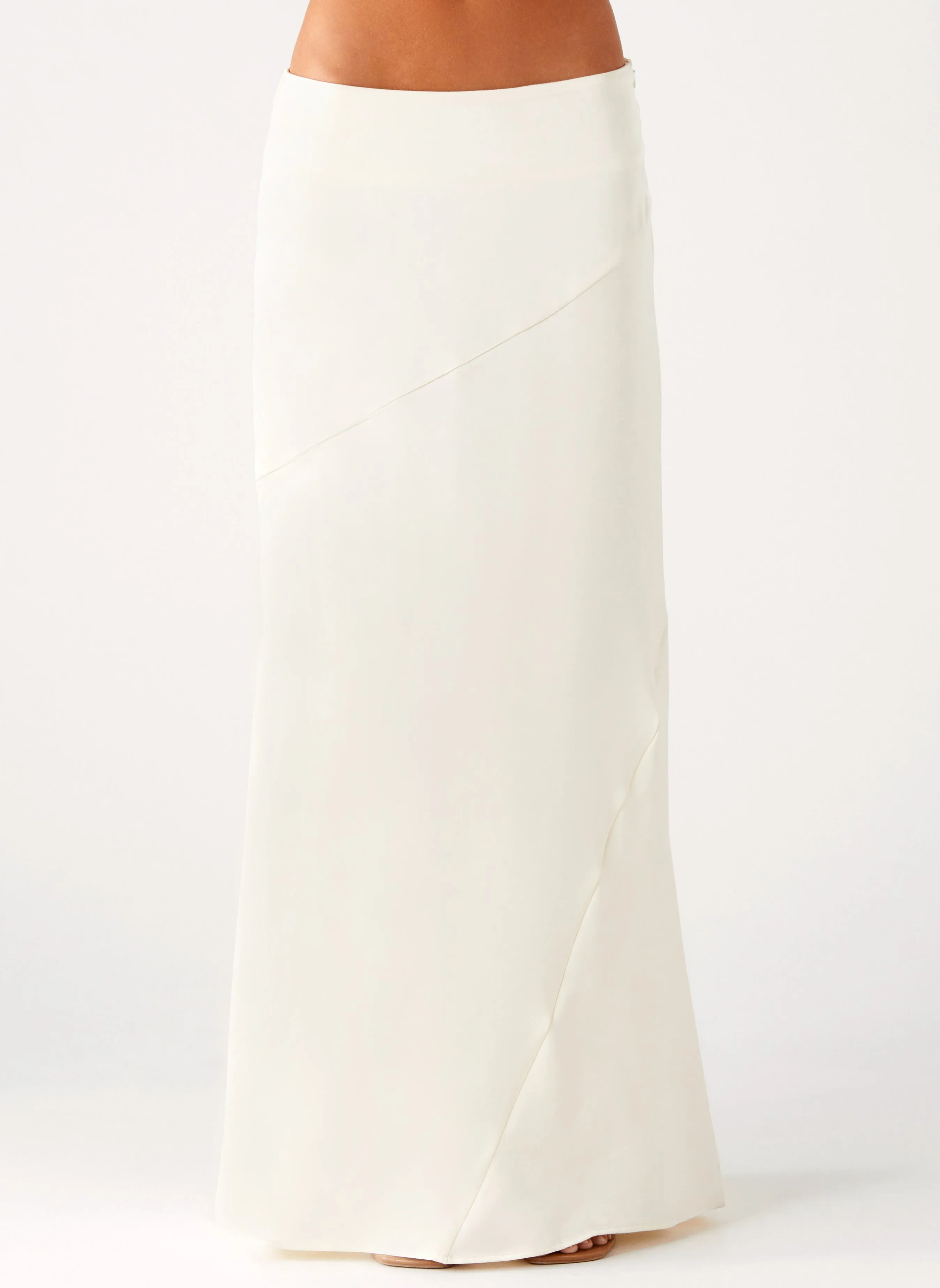 Chandra Maxi Skirt - Ivory Athleisure Inspired