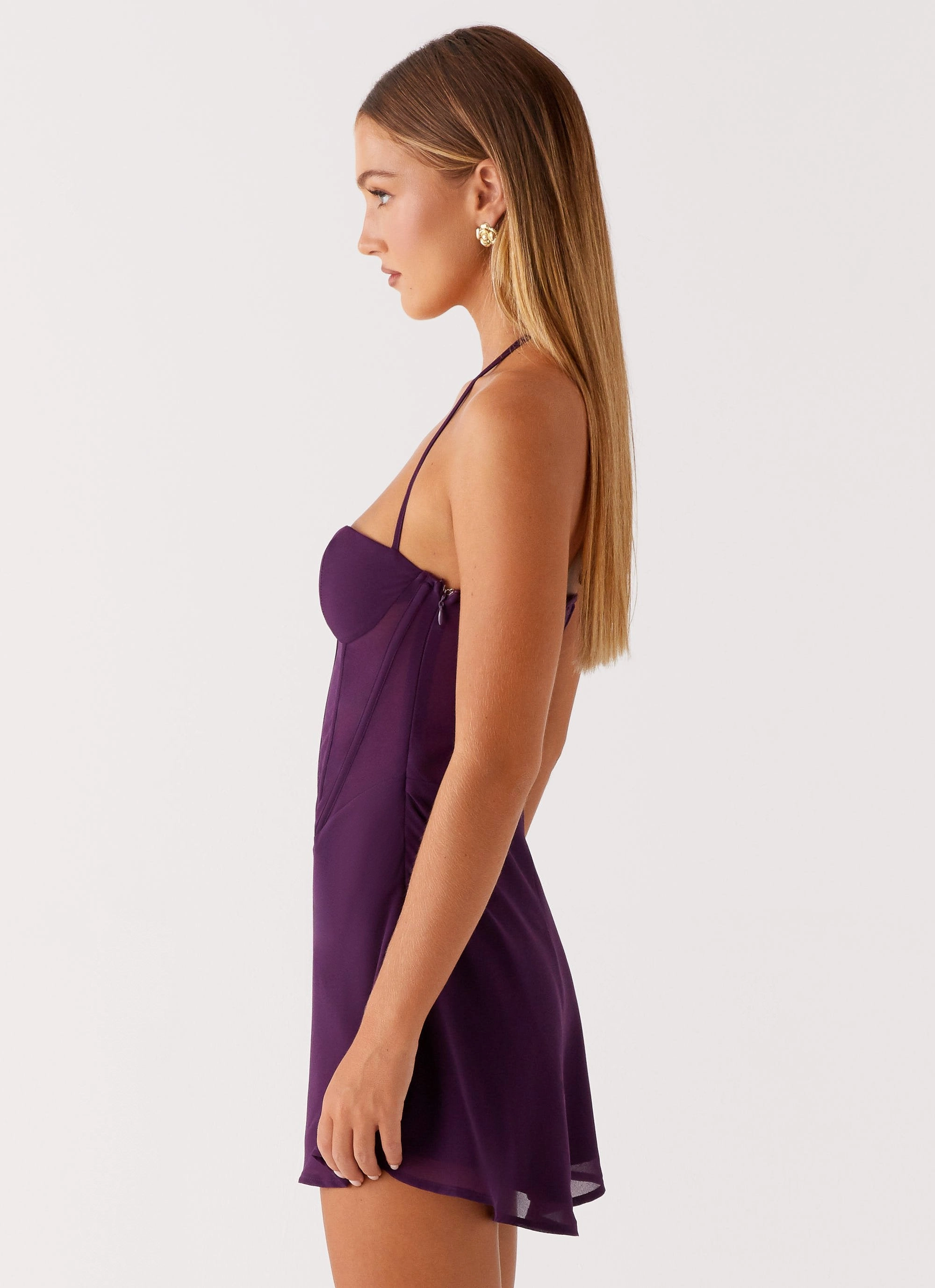 Gabrietta Mini Dress - Plum Easy Go